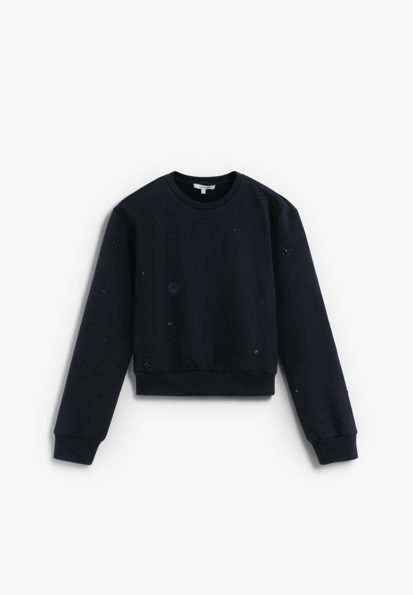 SWEATSHIRT MIT STRASSSTICKEREI