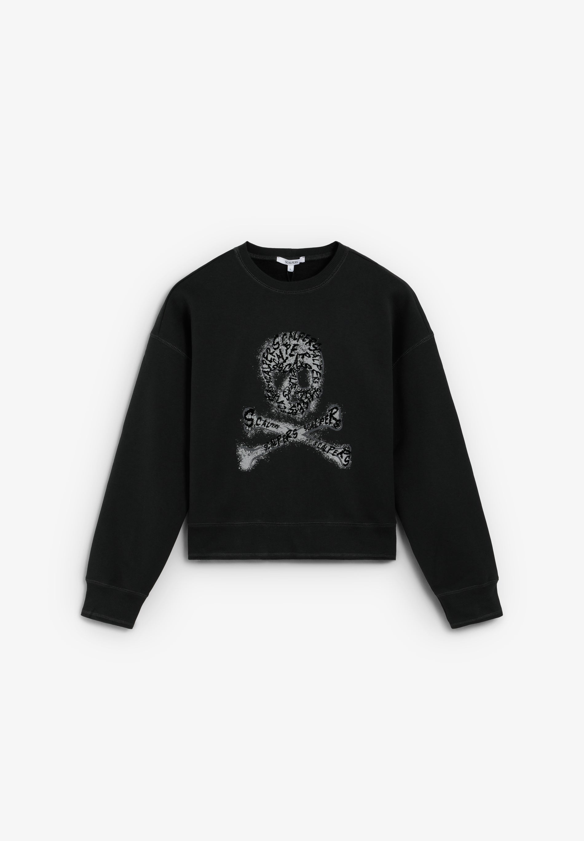 FLOCKED SKULL HOODIE