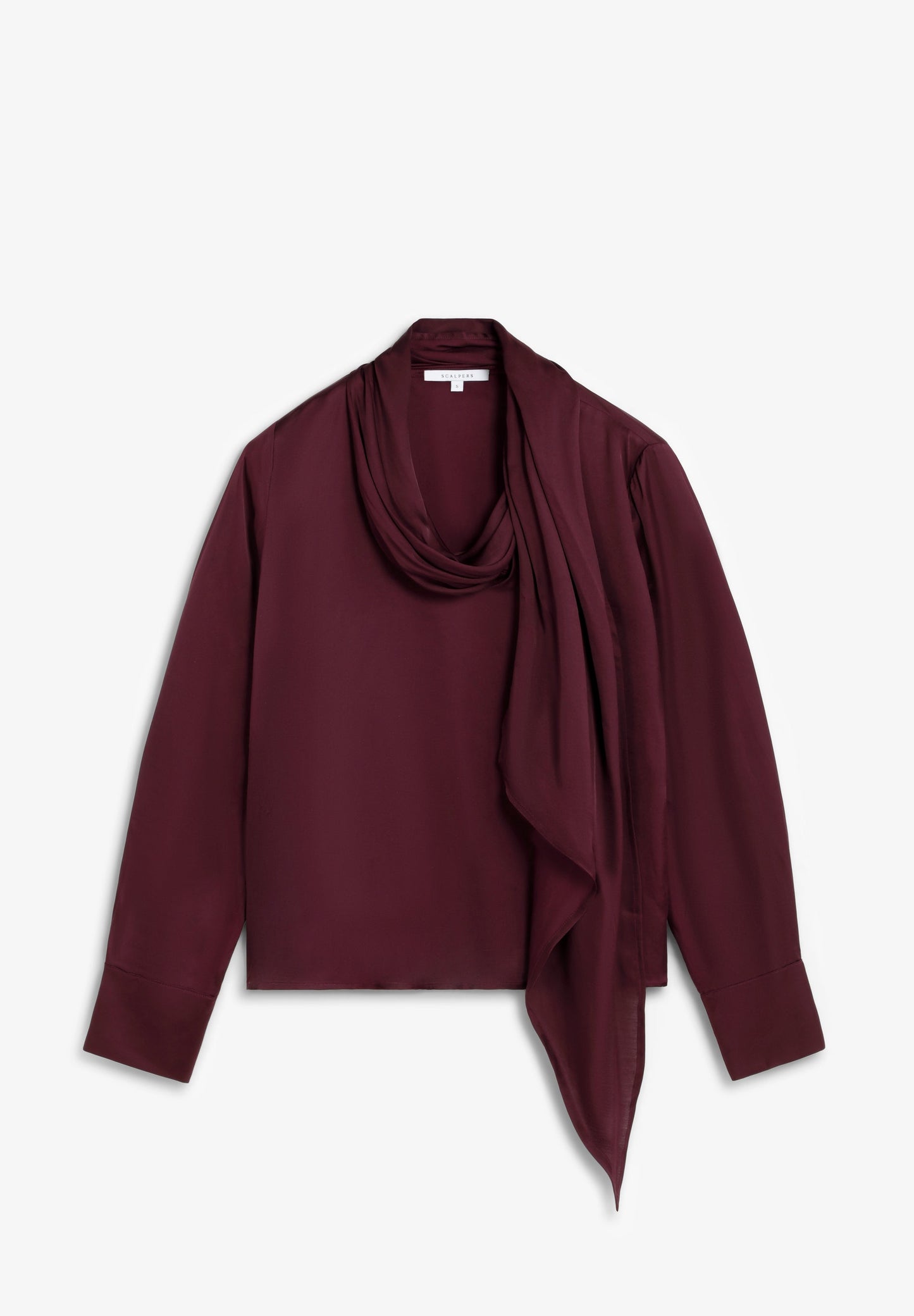 DRAPIERTE BLUSE AUS SATIN