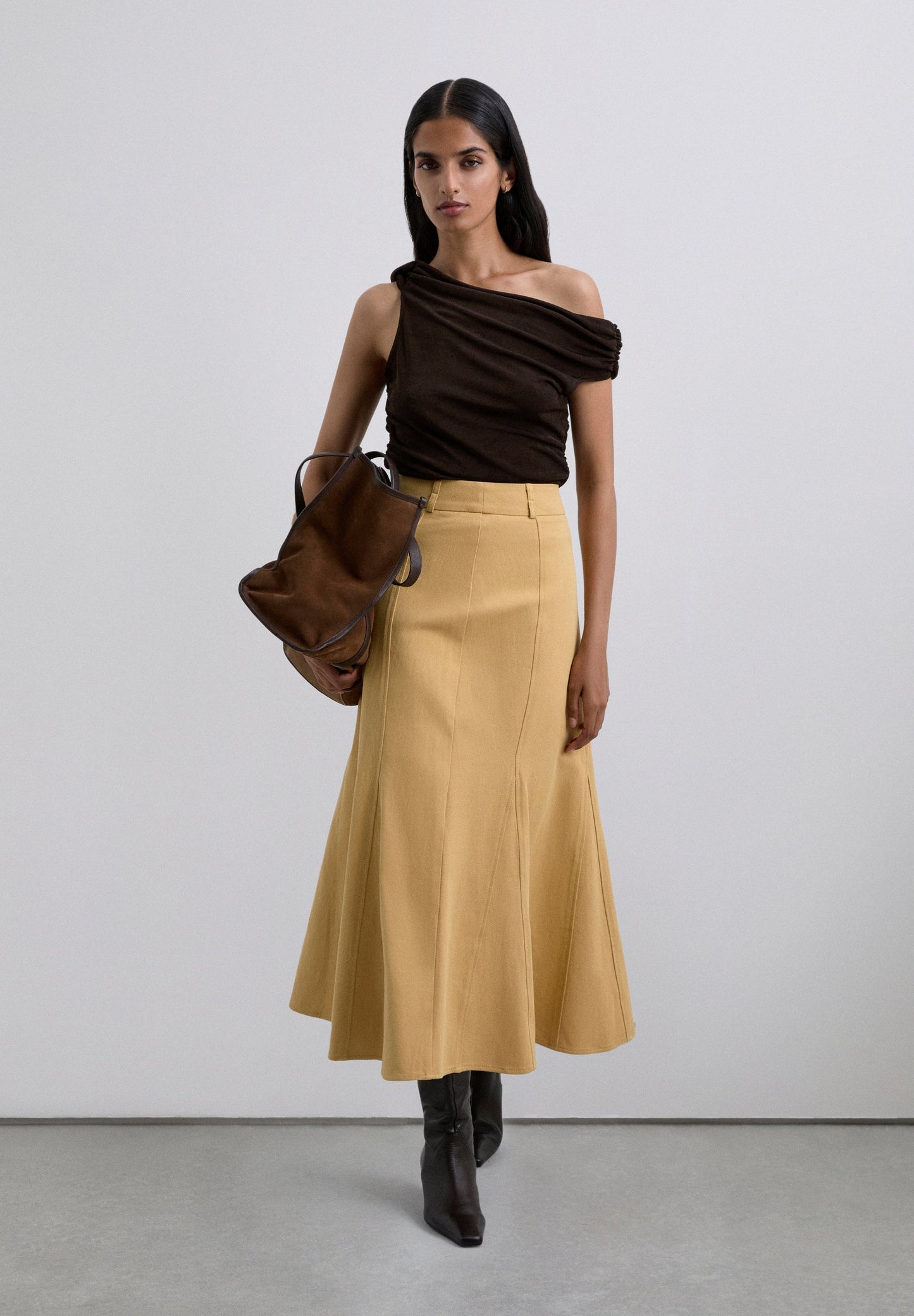 PLEATED MIDI SKIRT