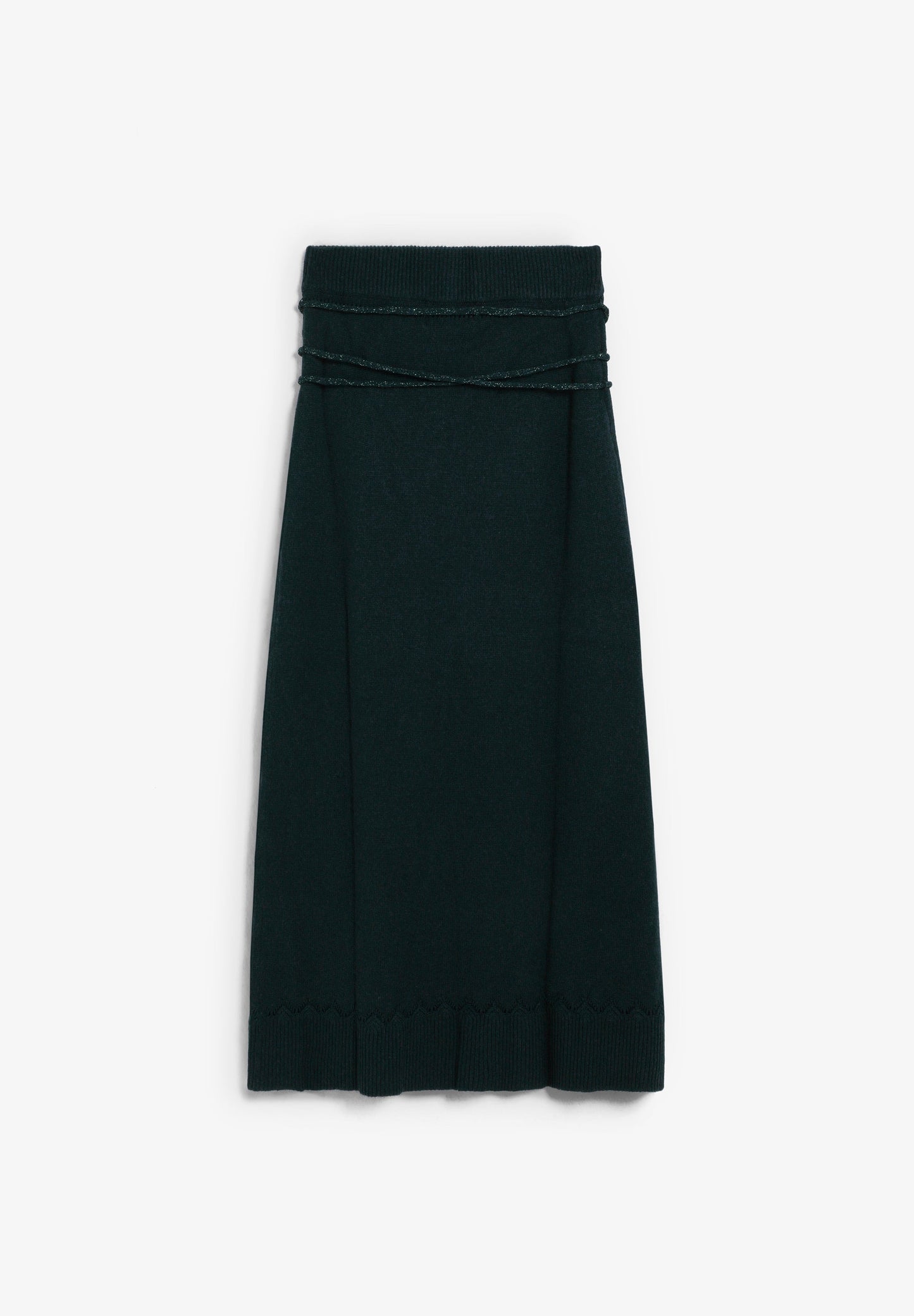 KNIT SKIRT WITH METALLIC DETAIL