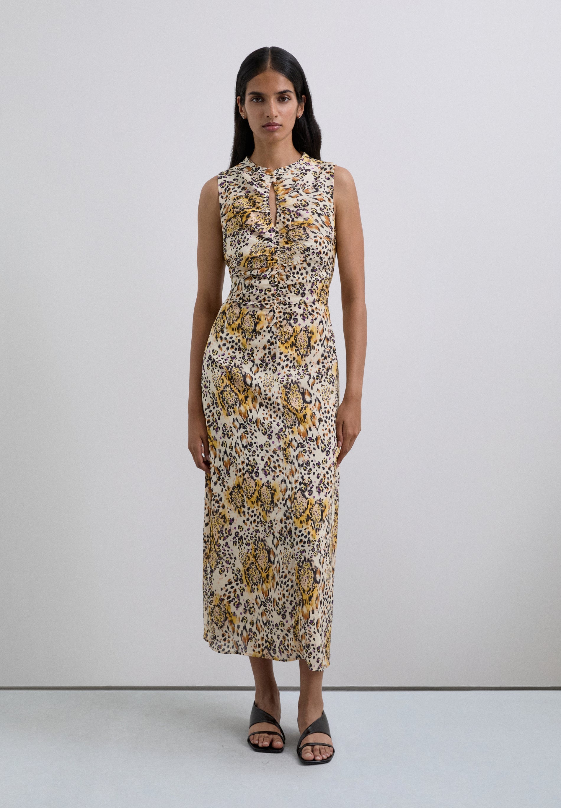 LANGES KLEID MIT ANIMAL-PRINT