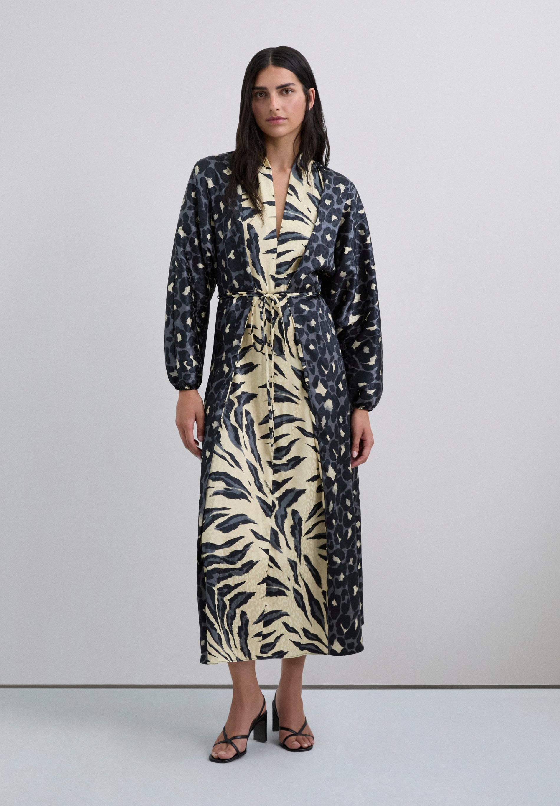 LONG ANIMAL PRINT DRESS