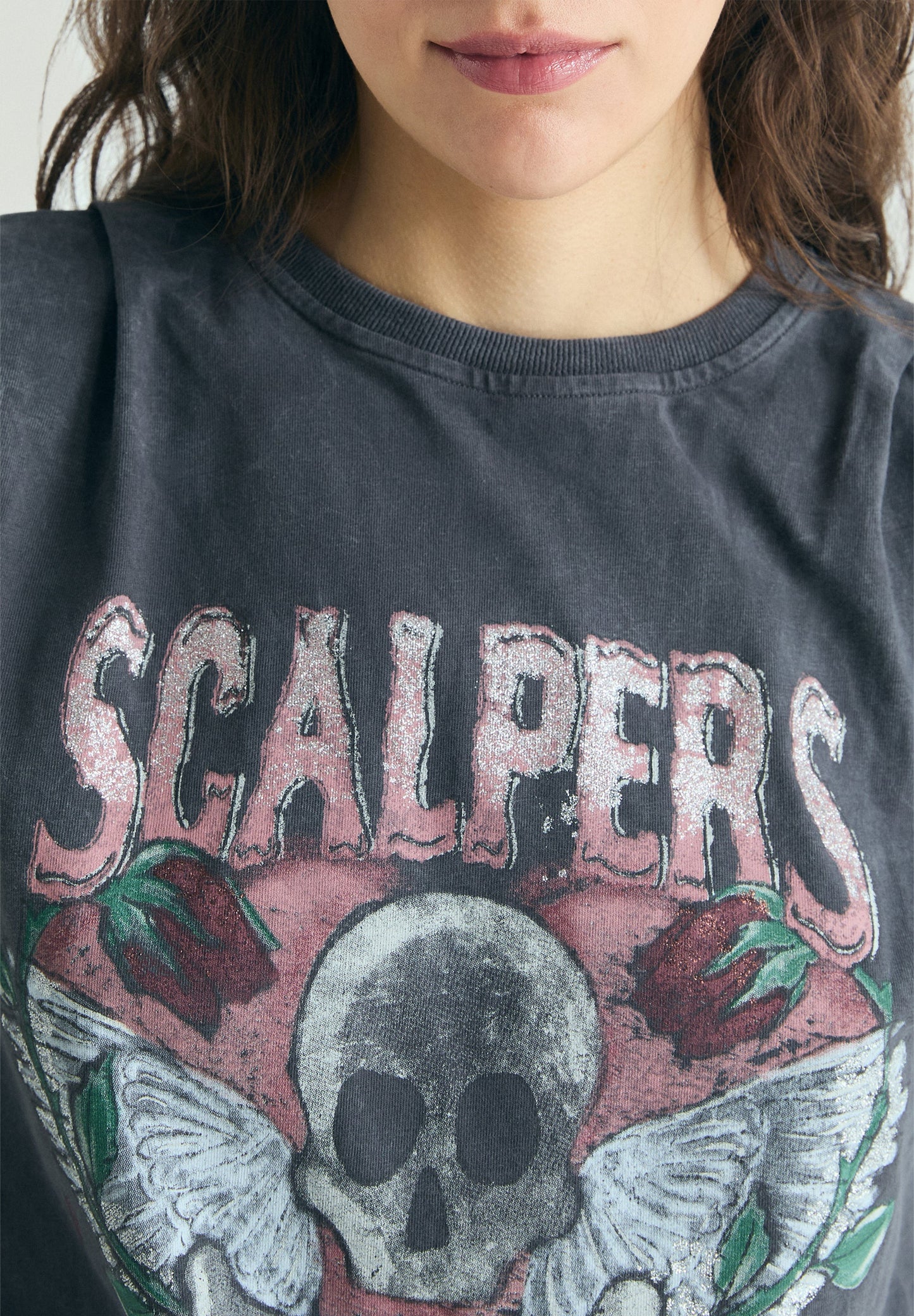CAMISETA CALAVERA EFECTO LAVADO - Scalpers