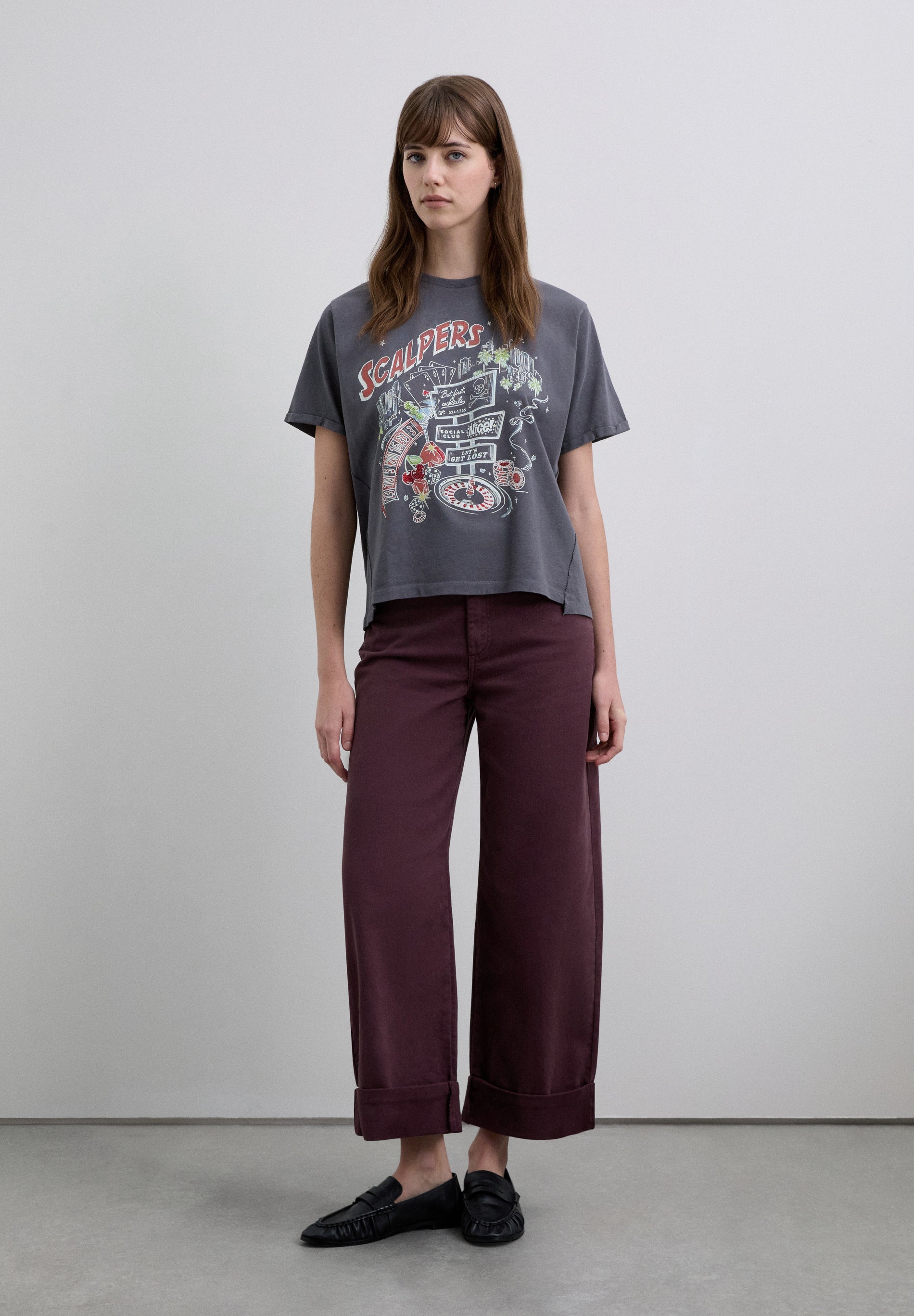ASYMMETRISCHES T-SHIRT MIT PRINT