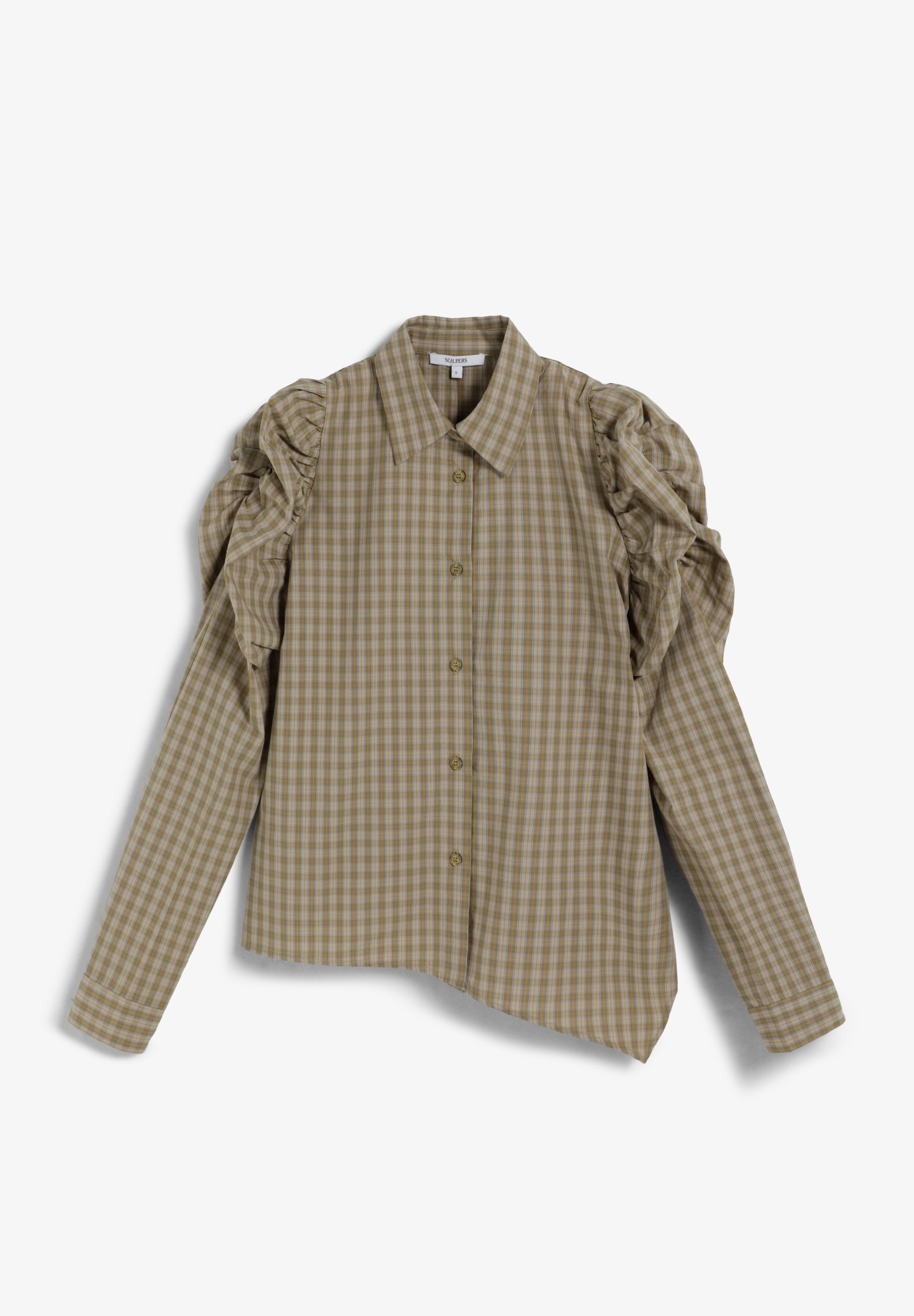 ASYMMETRISCH OVERHEMD BALLONMOUW