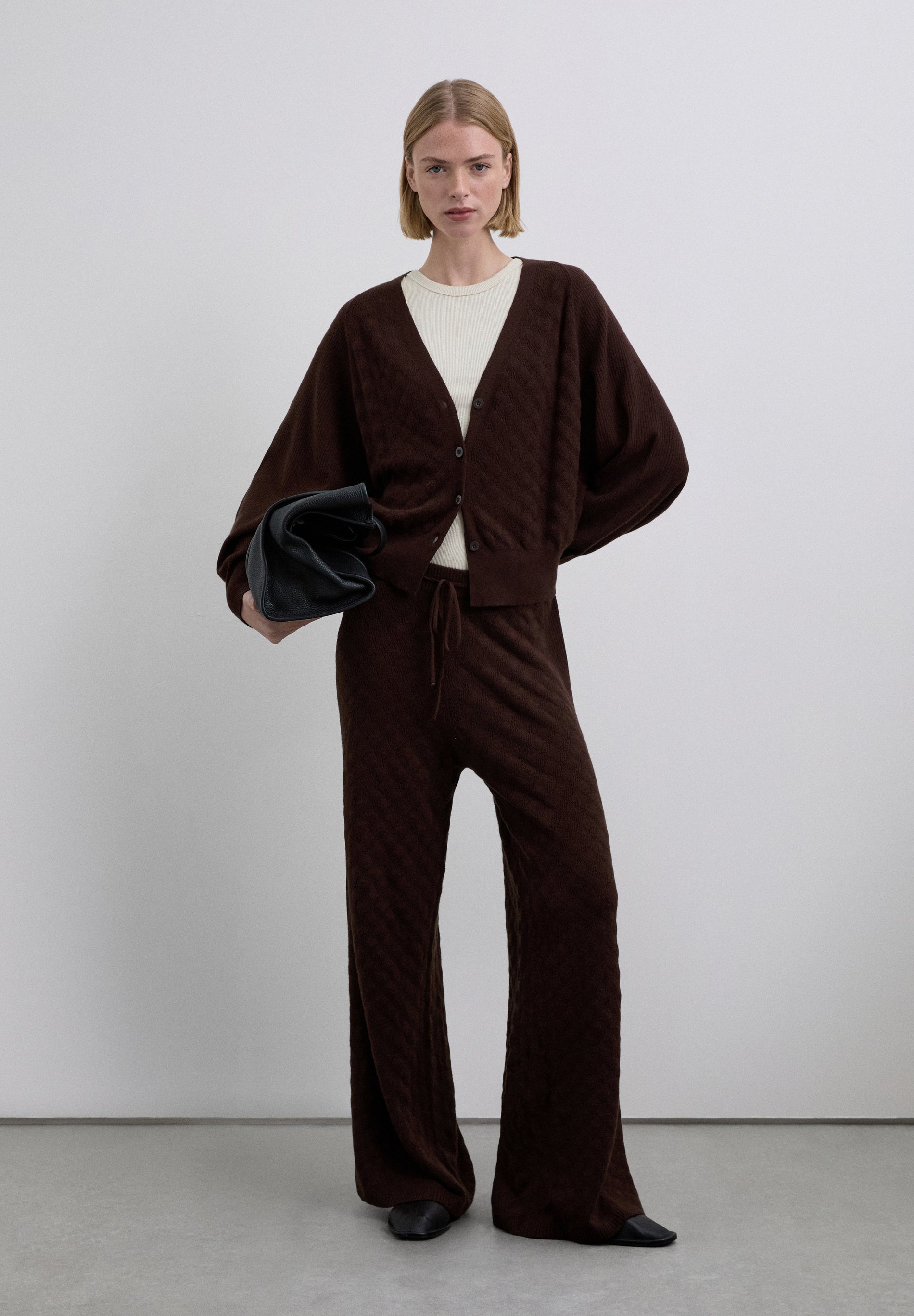 CONTRAST FULL LENGTH TROUSERS