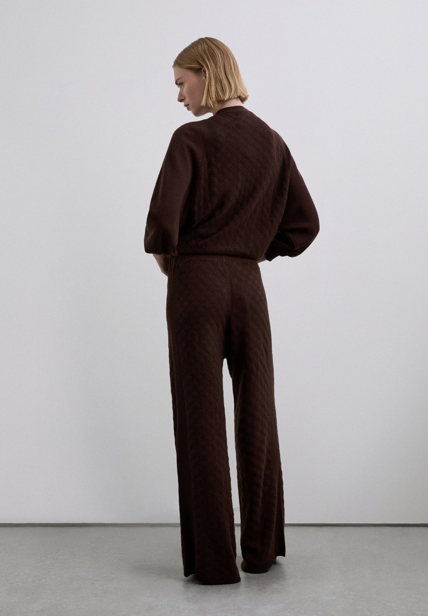 CONTRAST FULL LENGTH TROUSERS