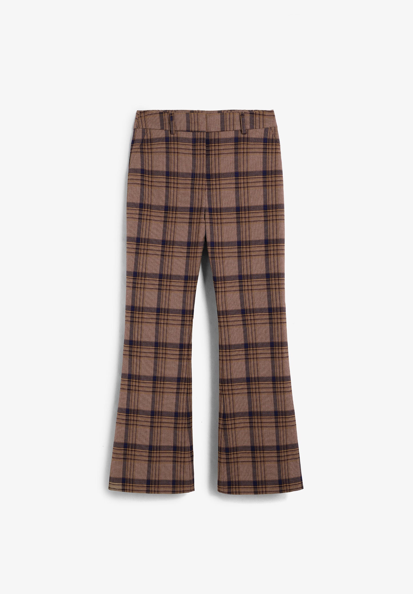 PANTALON ANKLE FLARE CARREAUX