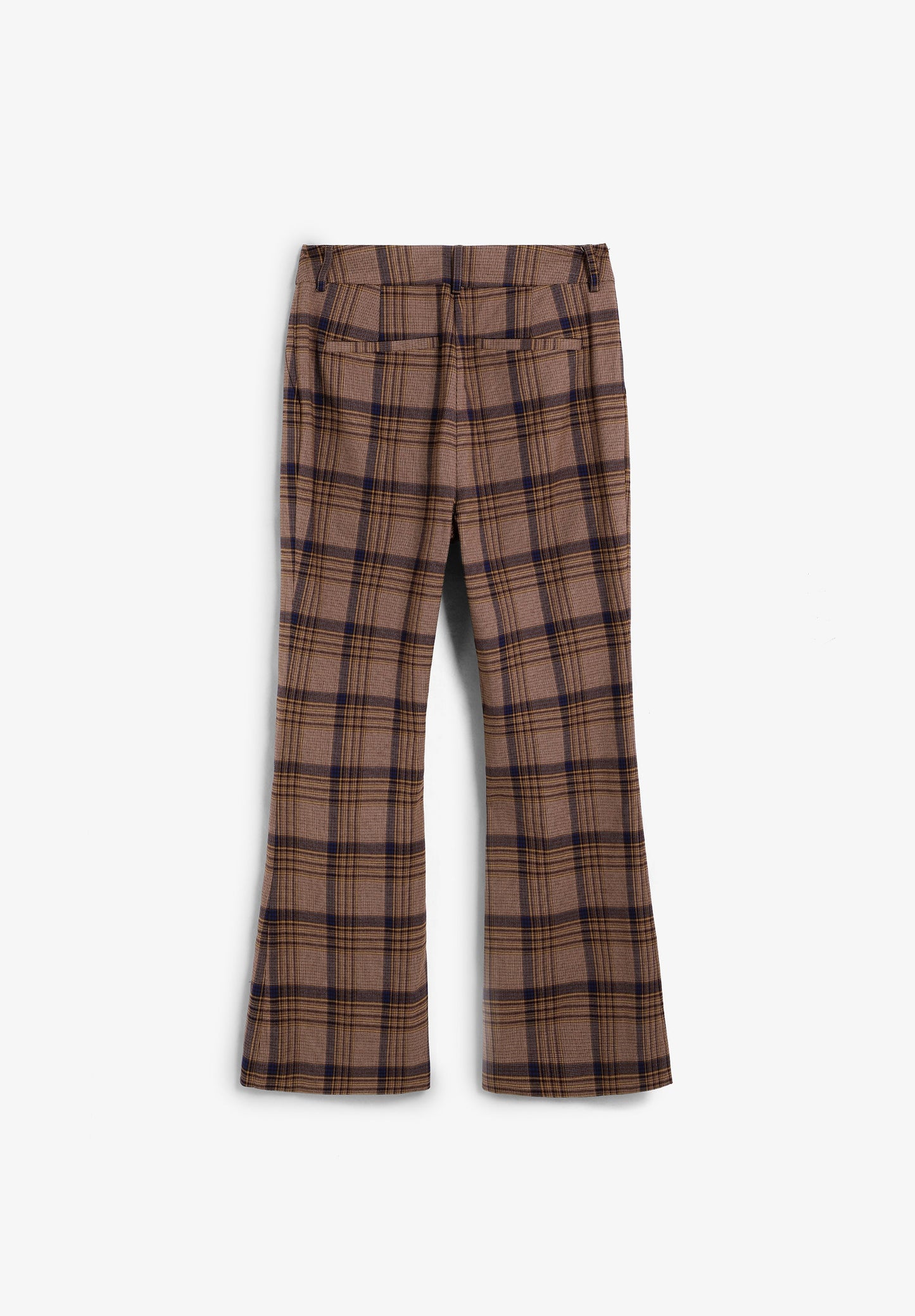 PANTALON ANKLE FLARE CARREAUX