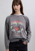 HOODY AUS BAUMWOLLE MIT PRINT
