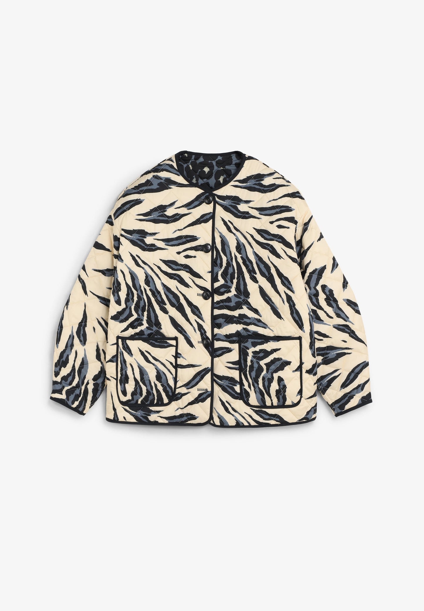 WENDE-STEPPJACKE MIT ANIMAL-PRINT