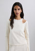 T-SHIRT LANGE MOUW ASYMMETRISCH