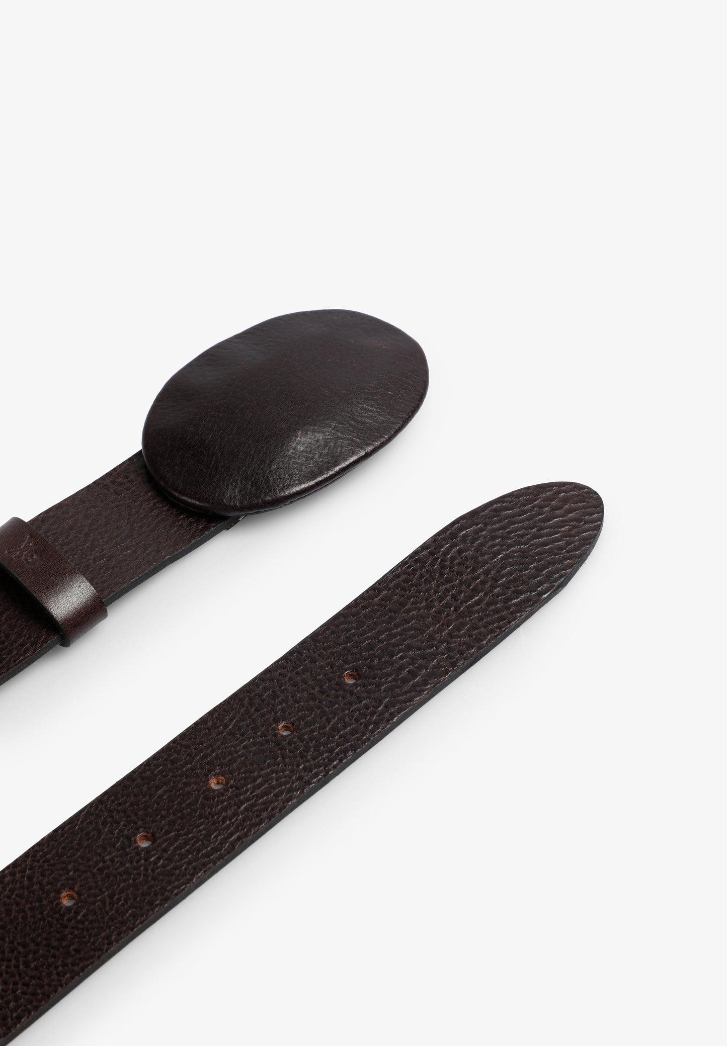 CEINTURE CUIR BOUCLE OVALE