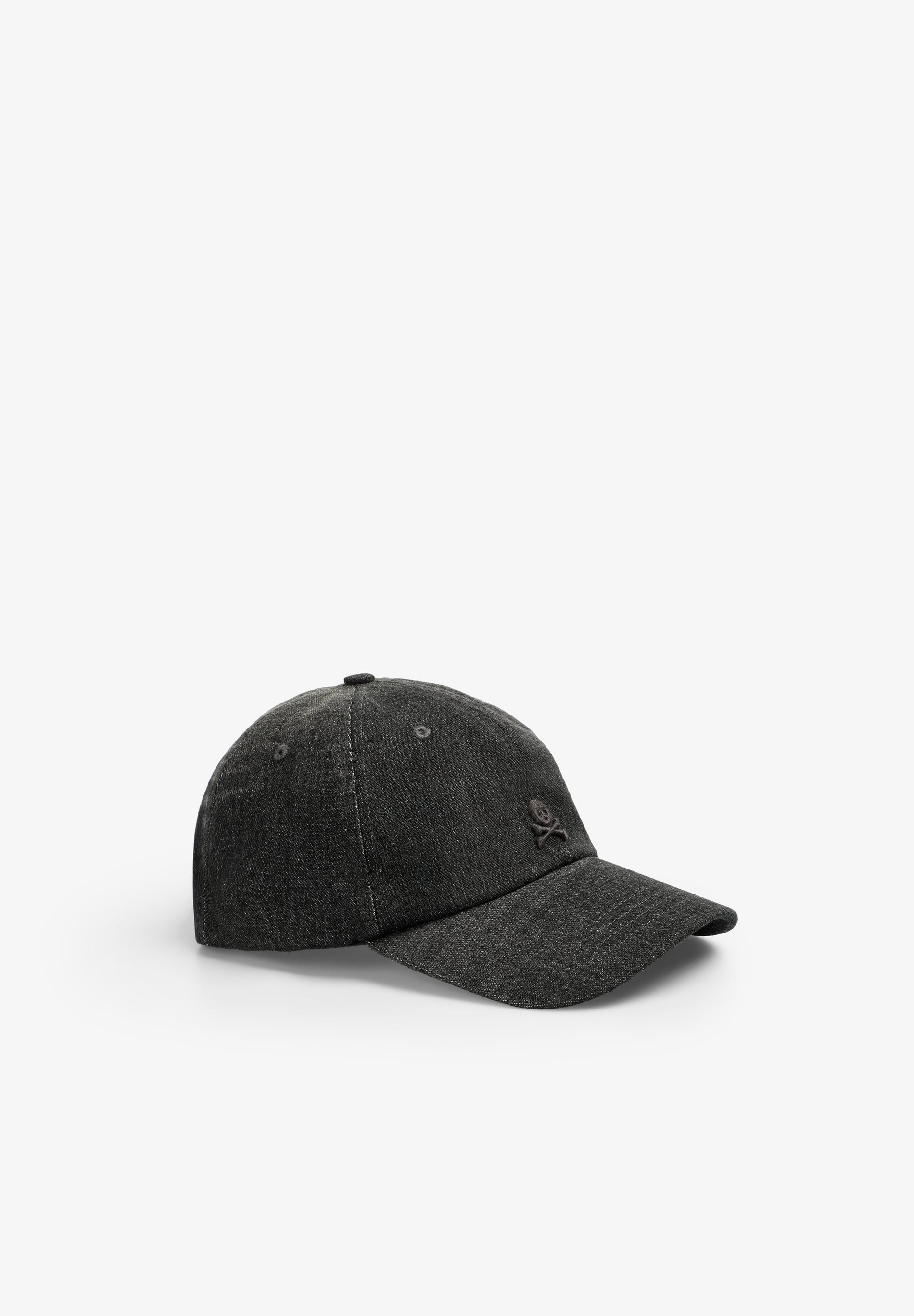 FADED-EFFECT DENIM CAP
