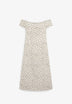 POLKA DOT LINEN MIDI DRESS