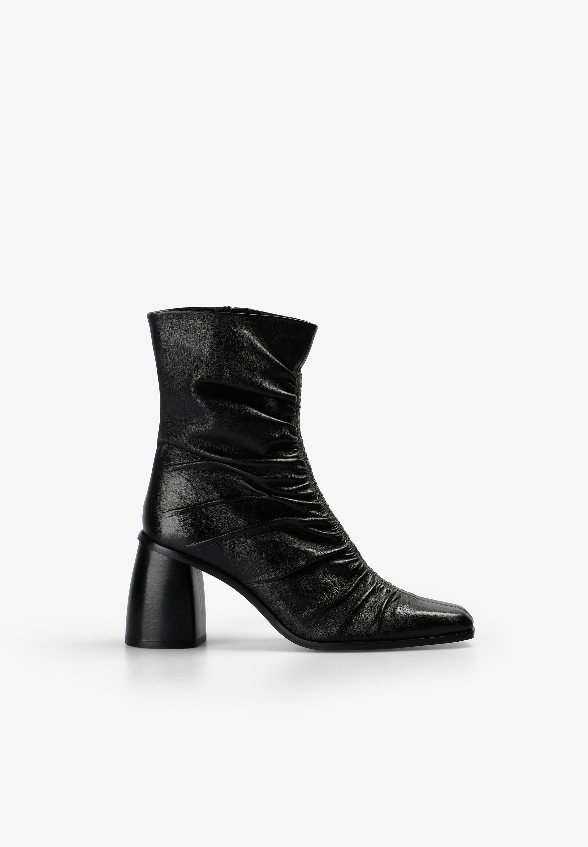 BOTTE CUIR FRONCÉE