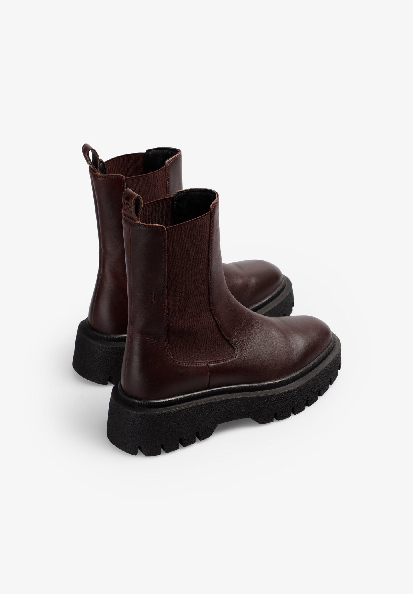 CHELSEA-BOOTS-STIEFEL AUS BORDEAUXROTEM LEDER