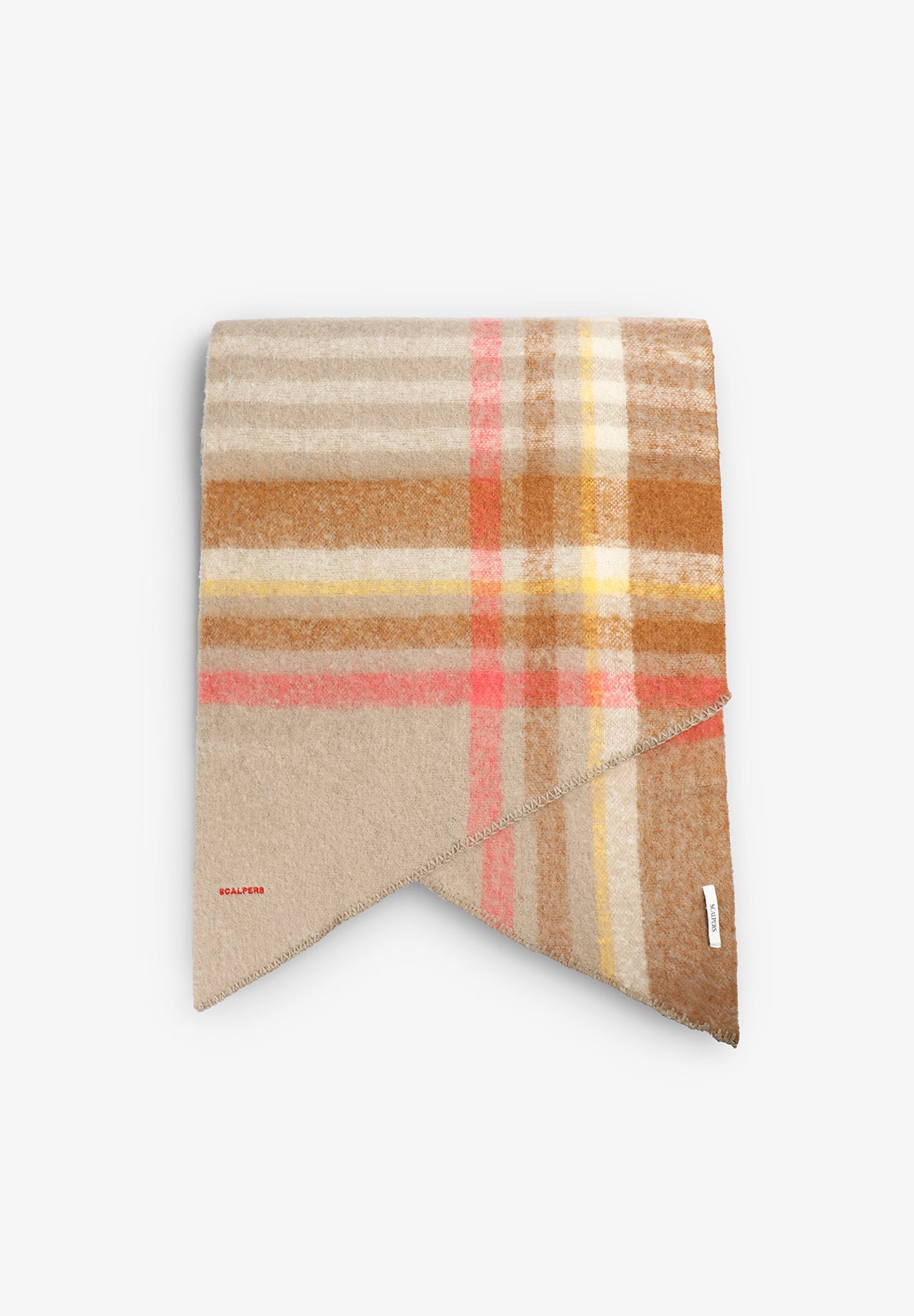 CHECK WOOL BLEND SCARF