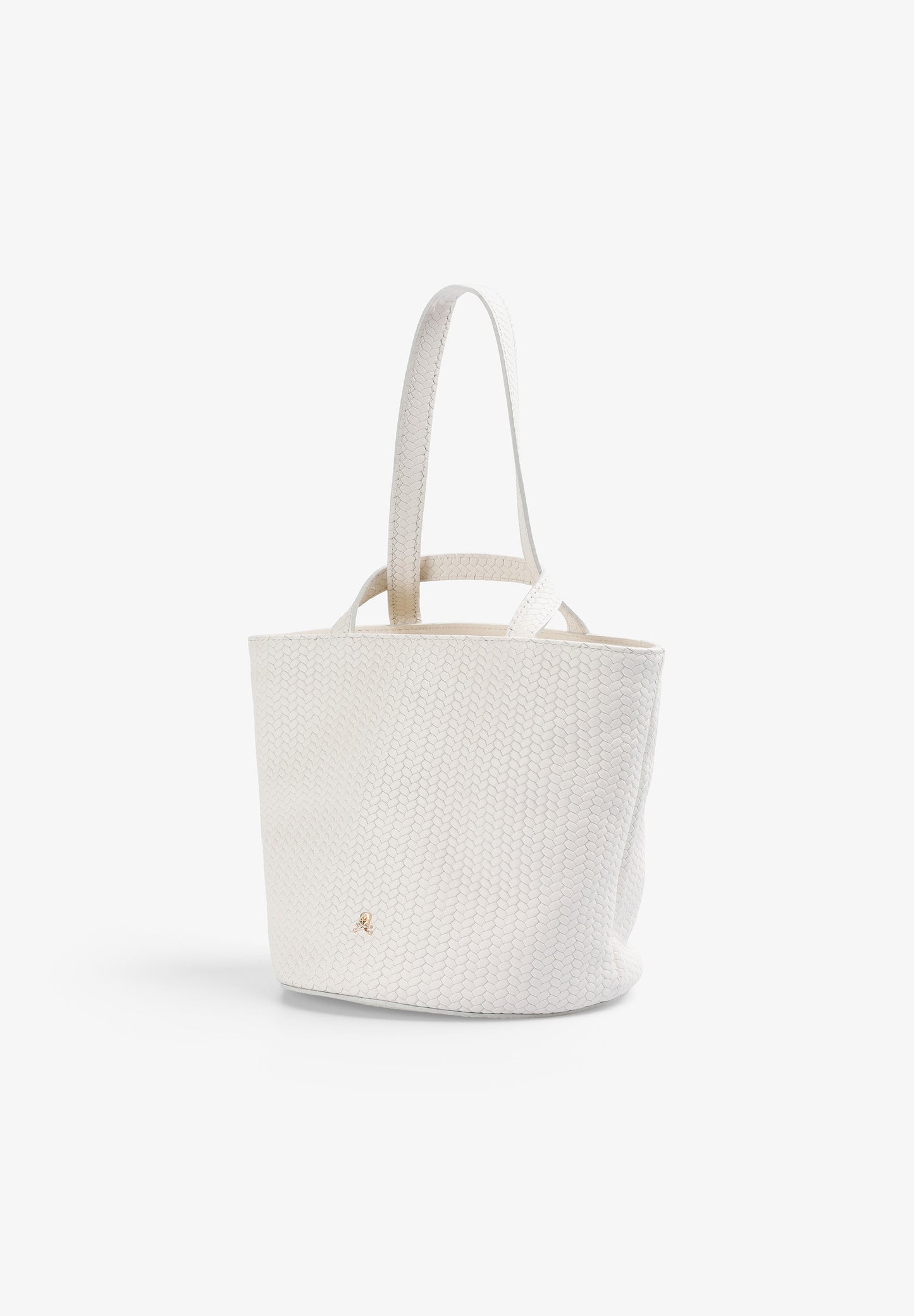 MINI CUBE WOVEN LEATHER BAG