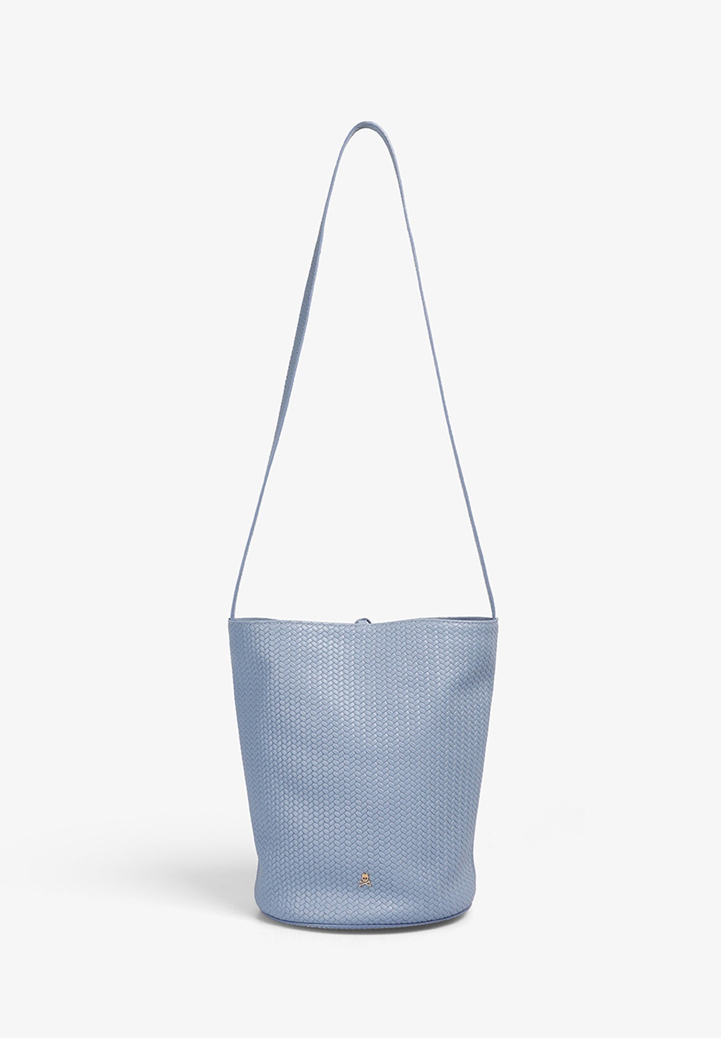 BOLSO CUBO 100% PIEL TRENZADO