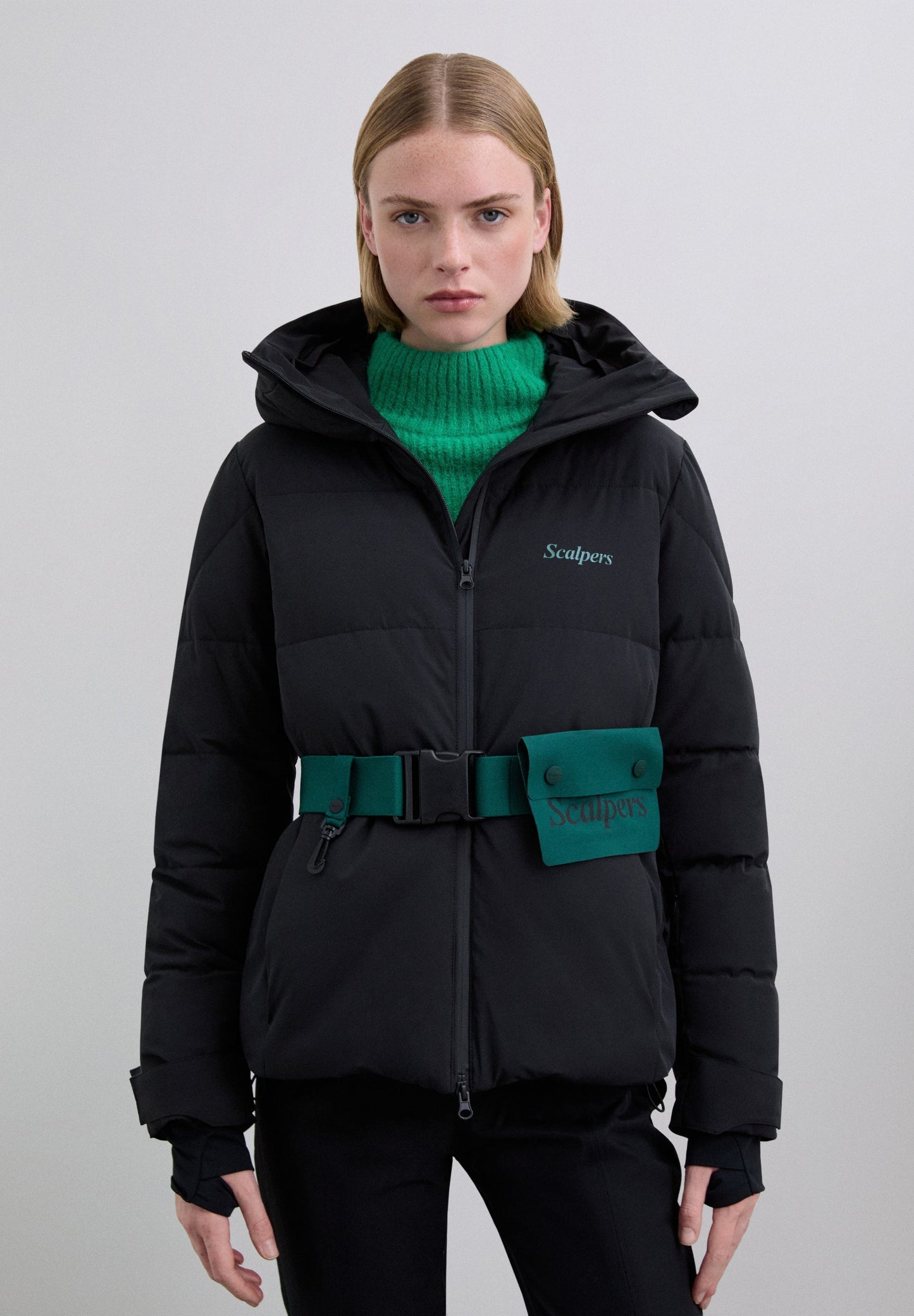 BELTED SKI JACKET