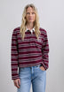 LONG SLEEVE STRIPED POLO SHIRT