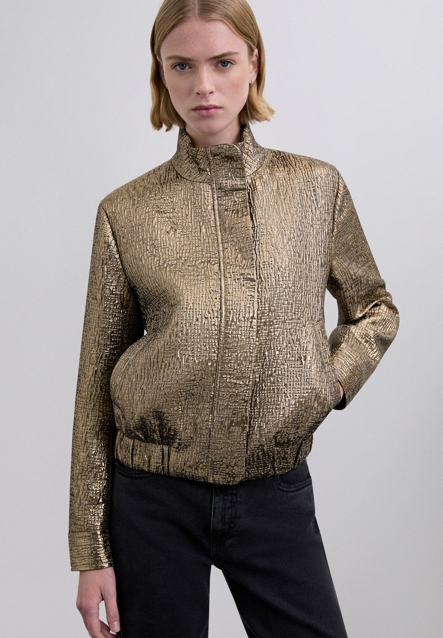 JACQUARD BOMBER JACKET