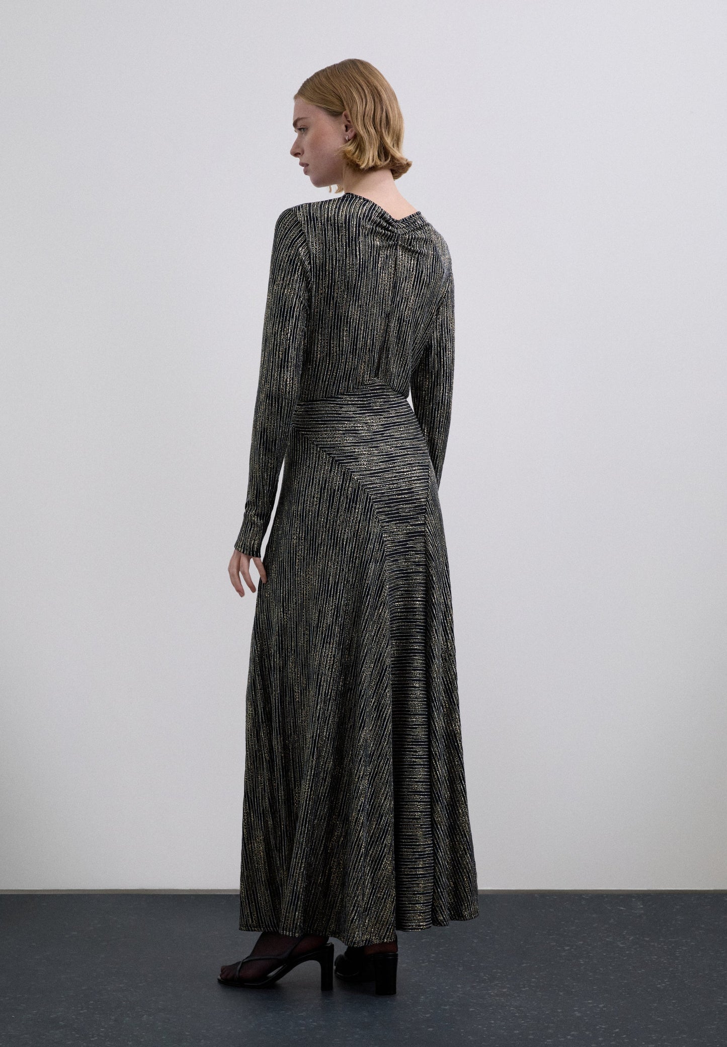 XM SCMULTISTRIPES LUREX DRESS