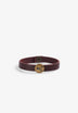 ARMBAND 100% LEDER MIT TOTENKOPF