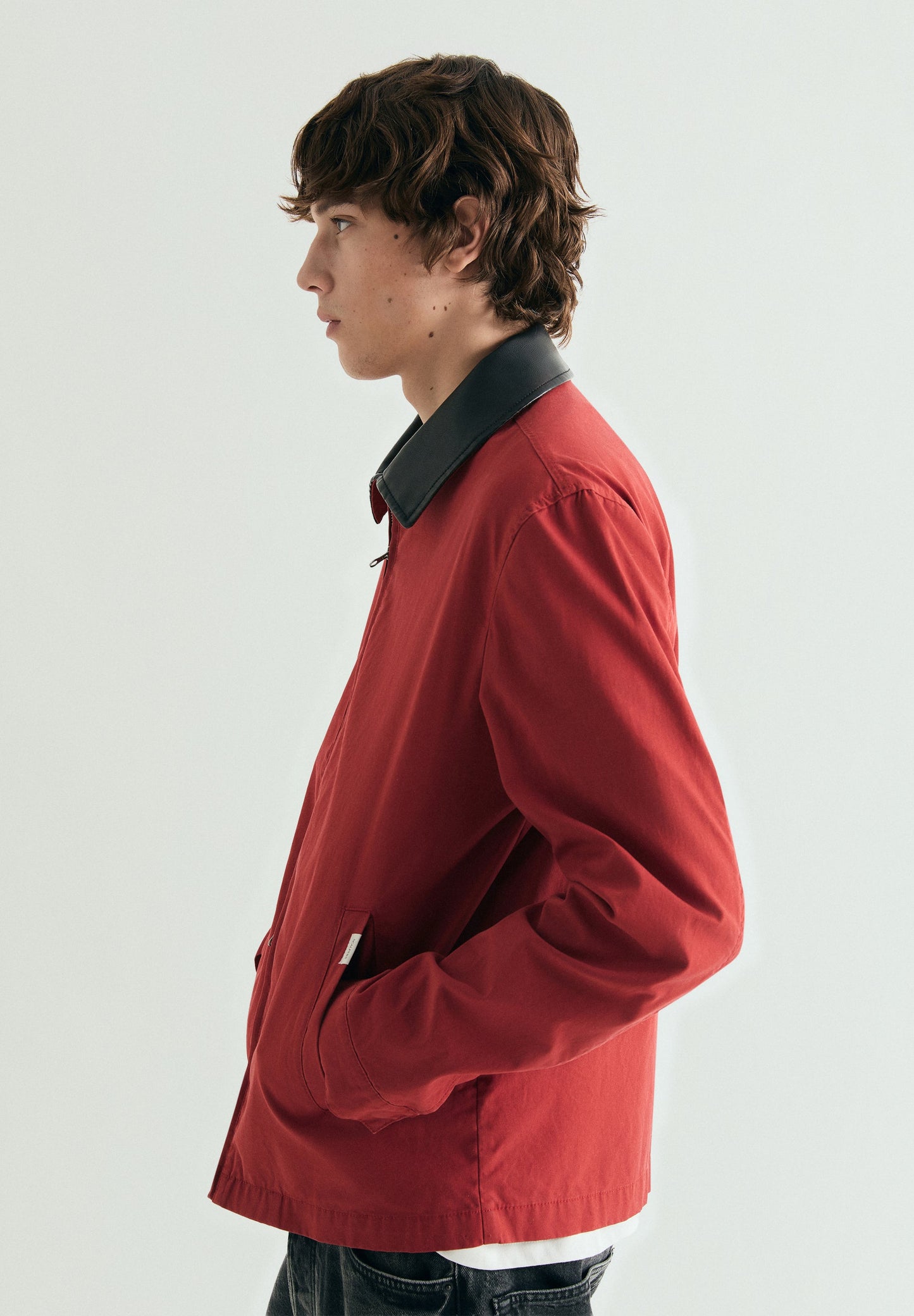 GIACCA BOMBER COLLO A CONTRASTO