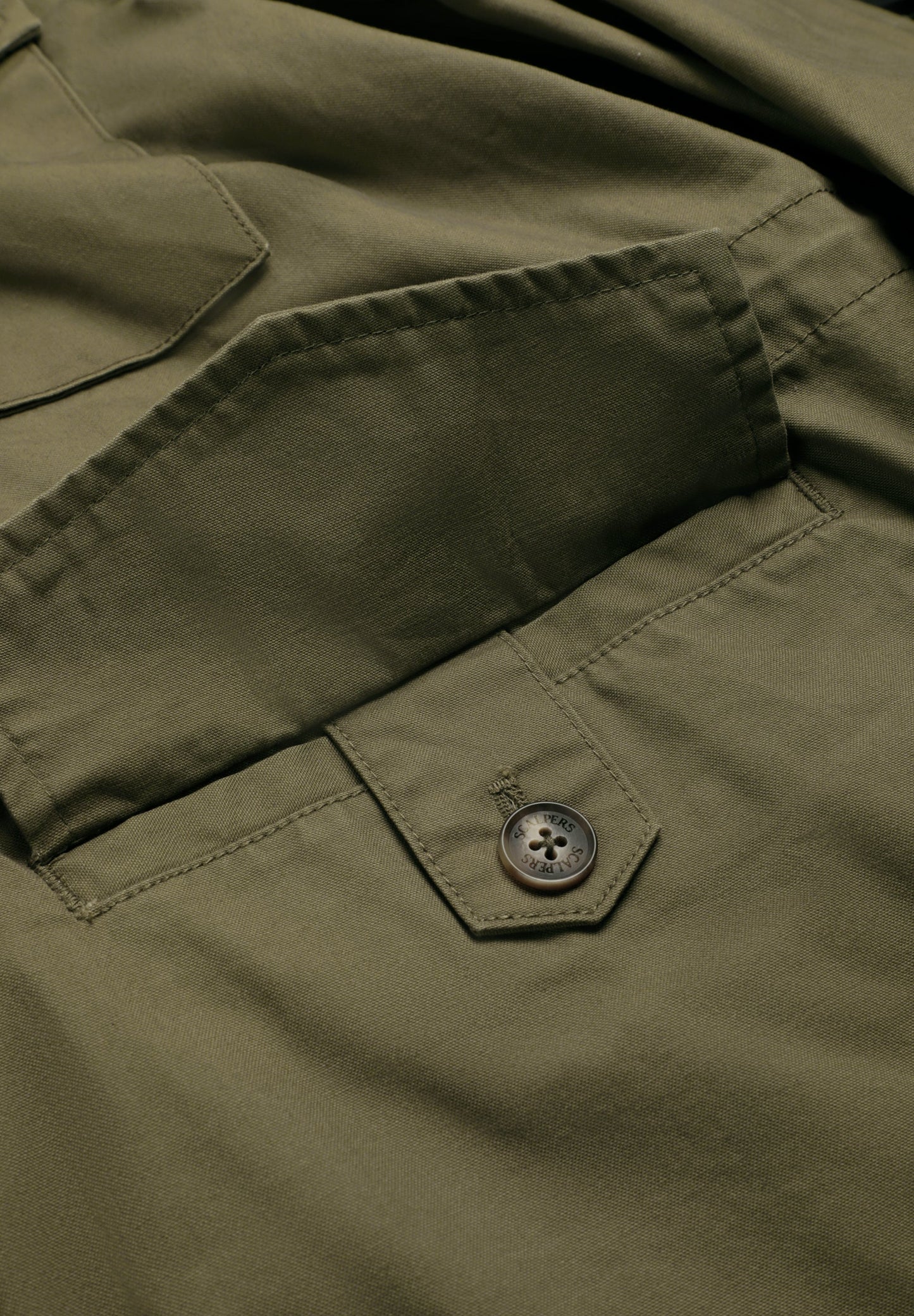MILITARY JACKET WITH CONCEALED HOOD