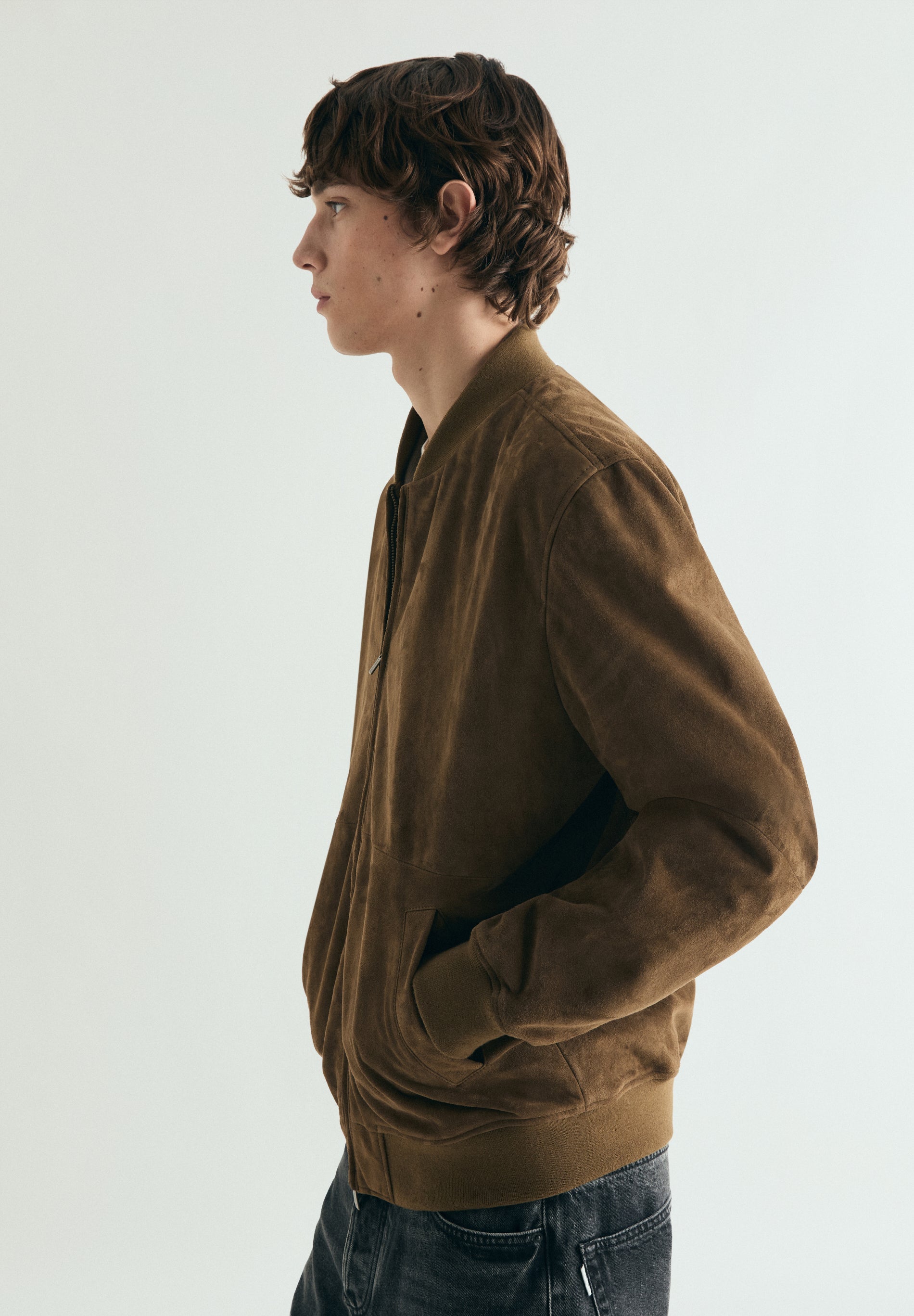 SUEDE BOMBER JACKET