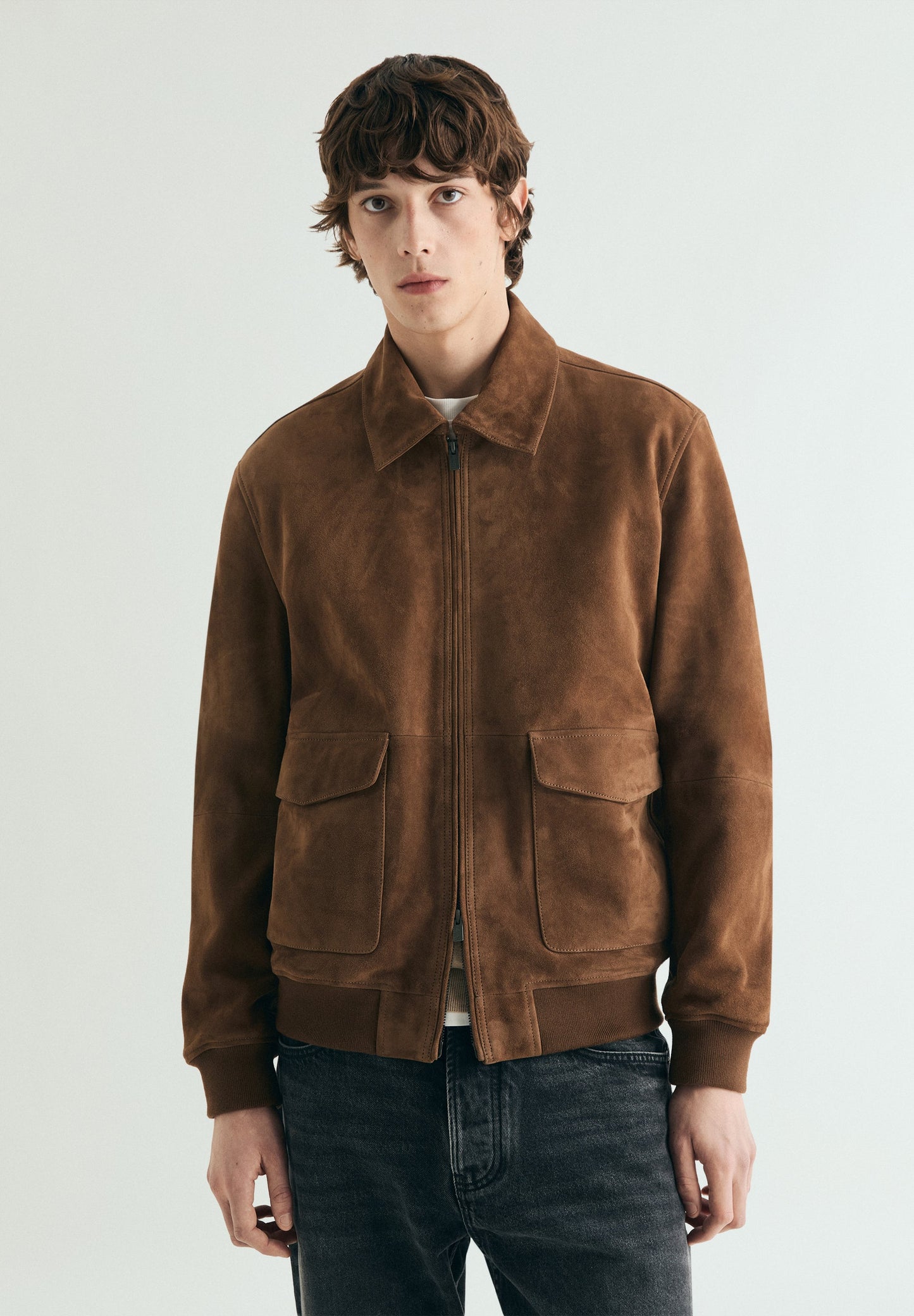 VESTE BOMBER EN DAIM
