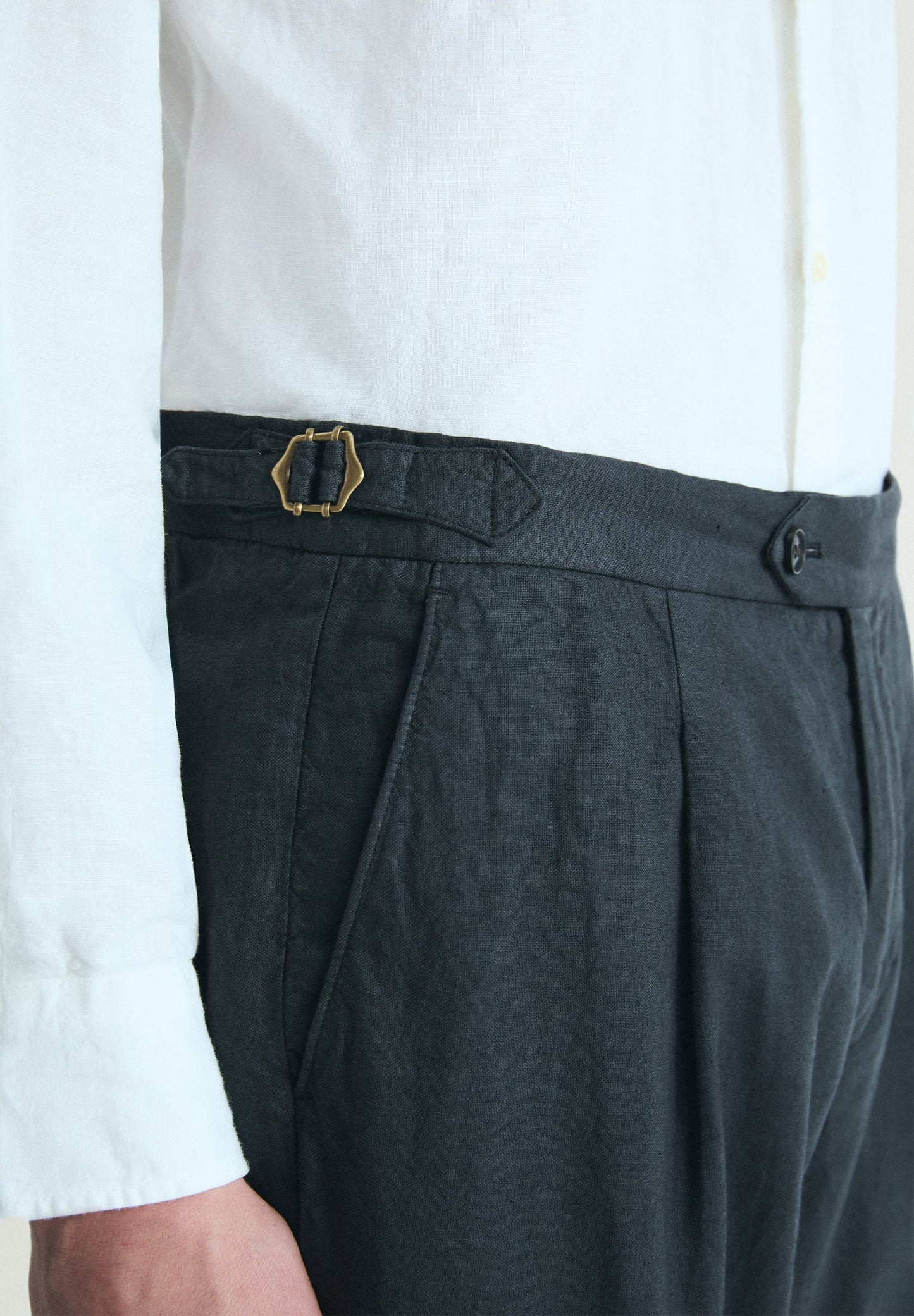 LINEN SUIT TROUSERS
