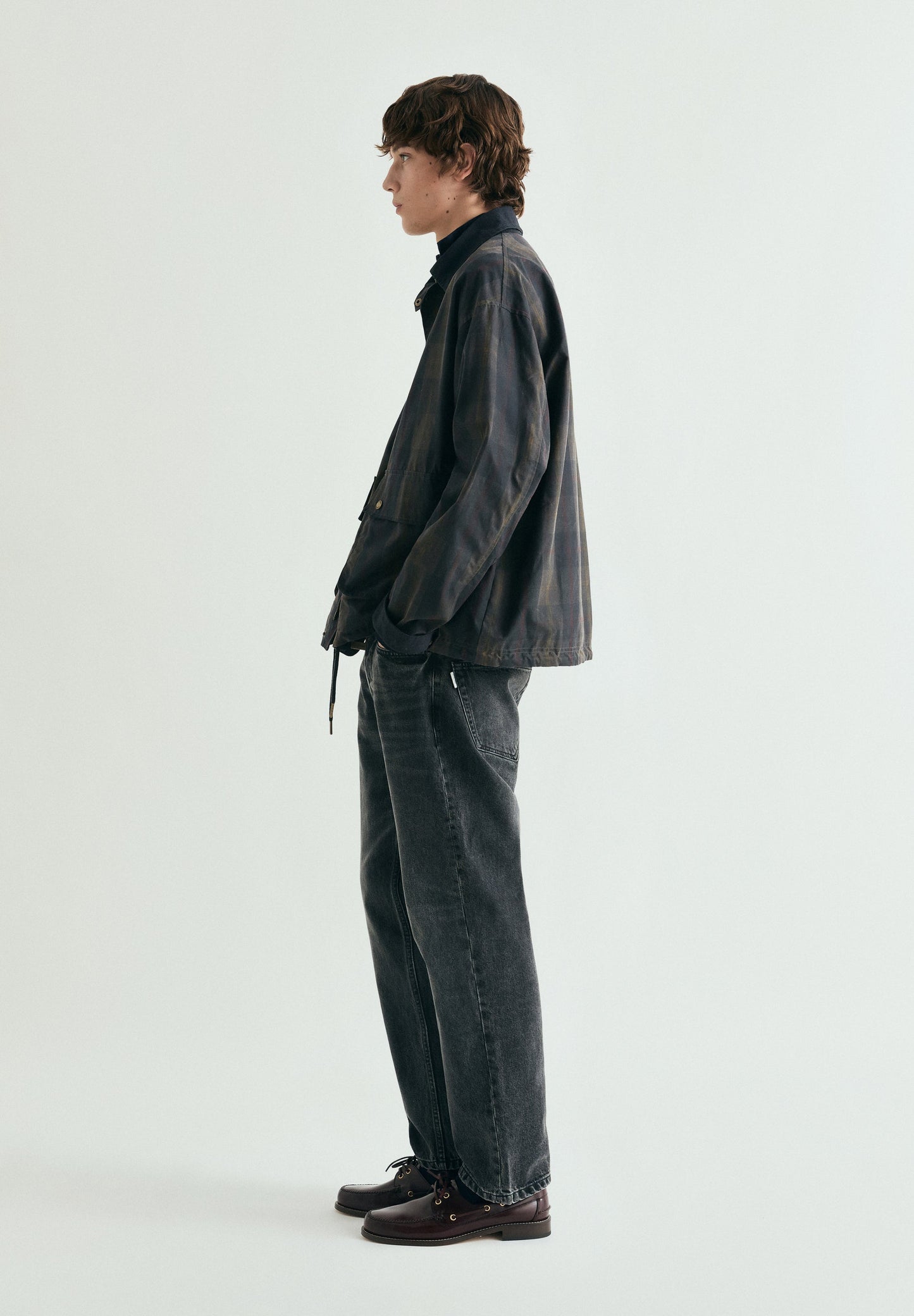 GEWACHSTER KARIERTER CARDIGAN