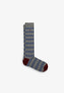 STRIPED EMBROIDERED SKULL SOCKS