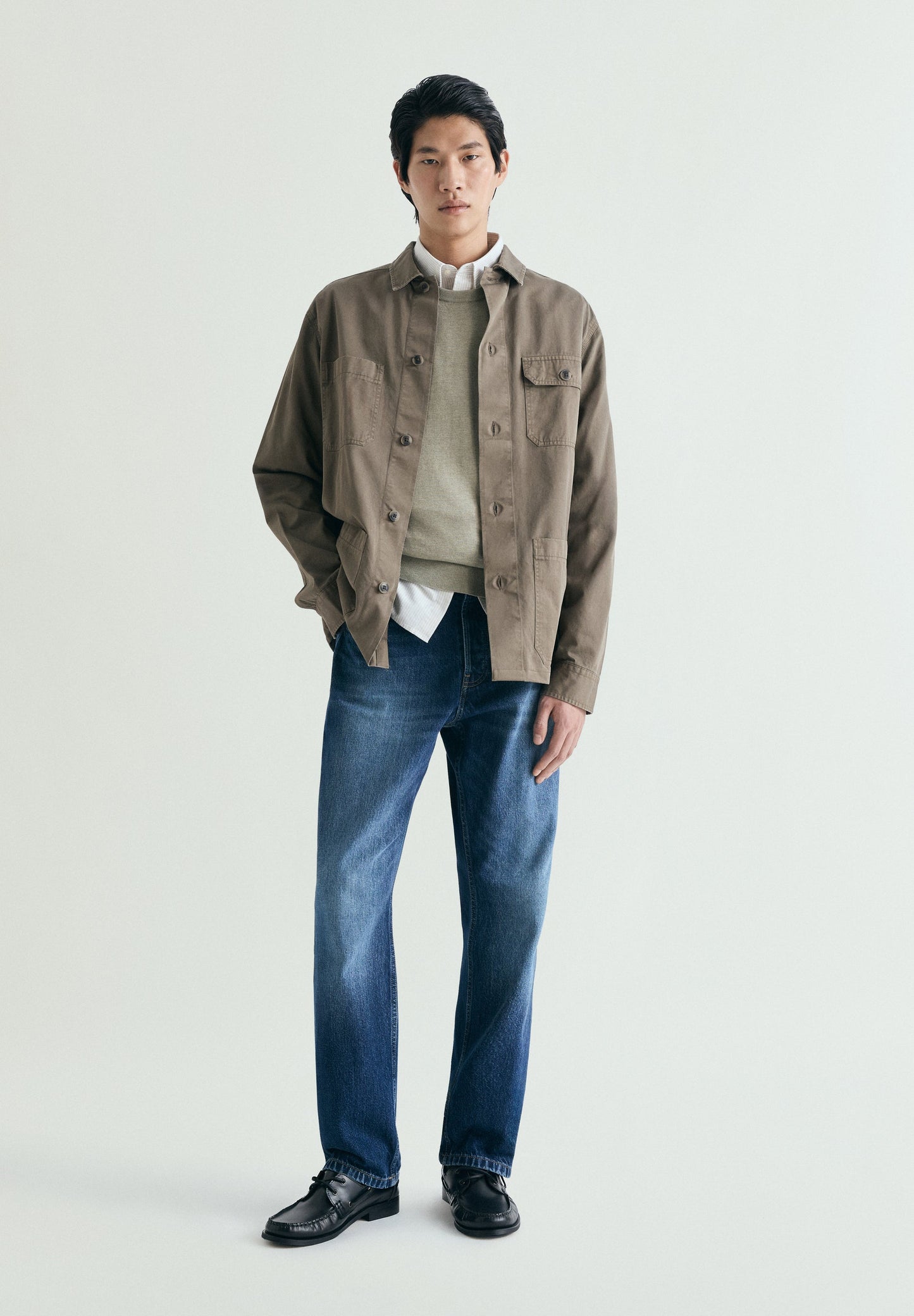 SUPIMA-PULLOVER AUS RIPPSTOFF