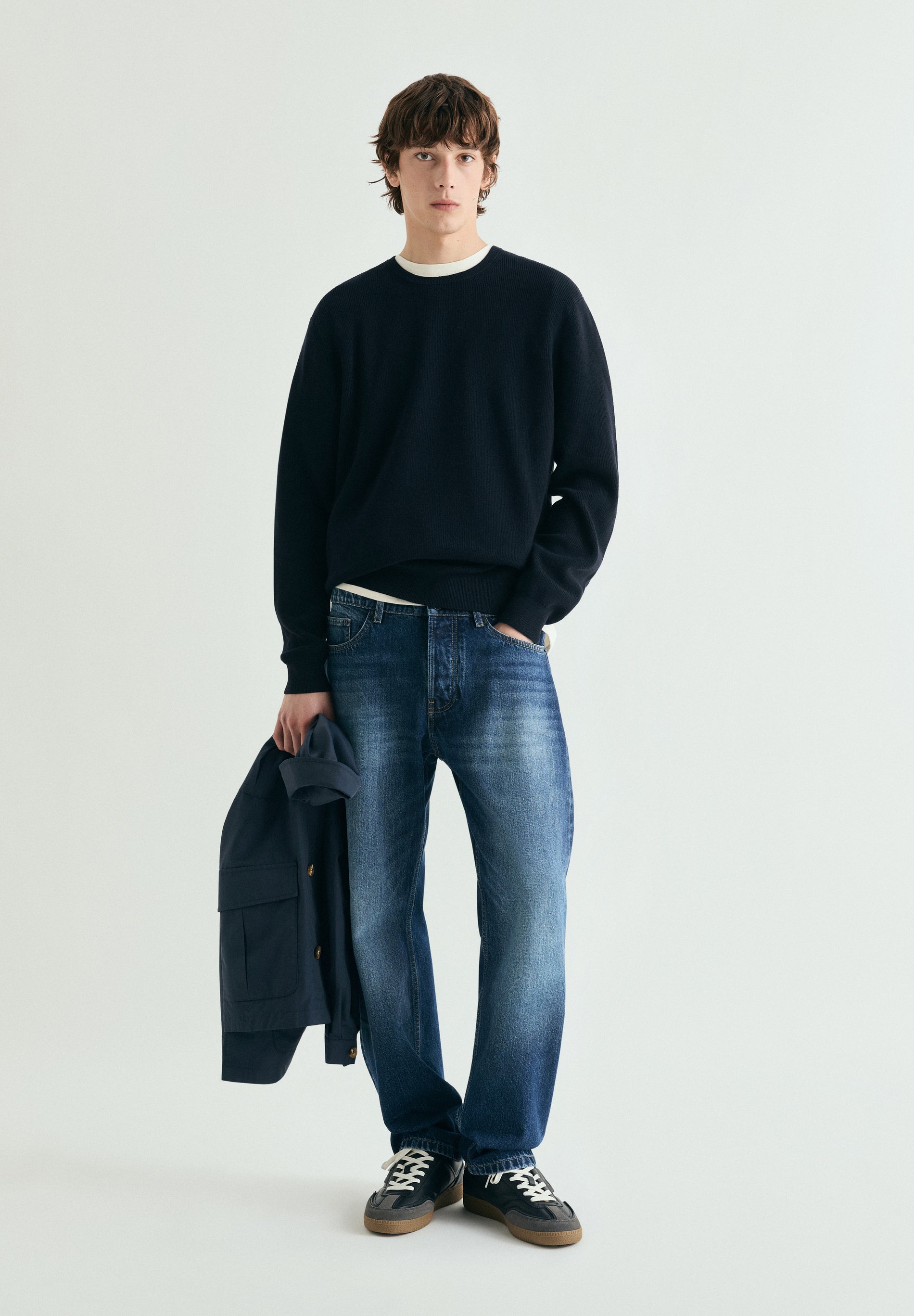 STRUKTURIERTER STRICKPULLOVER