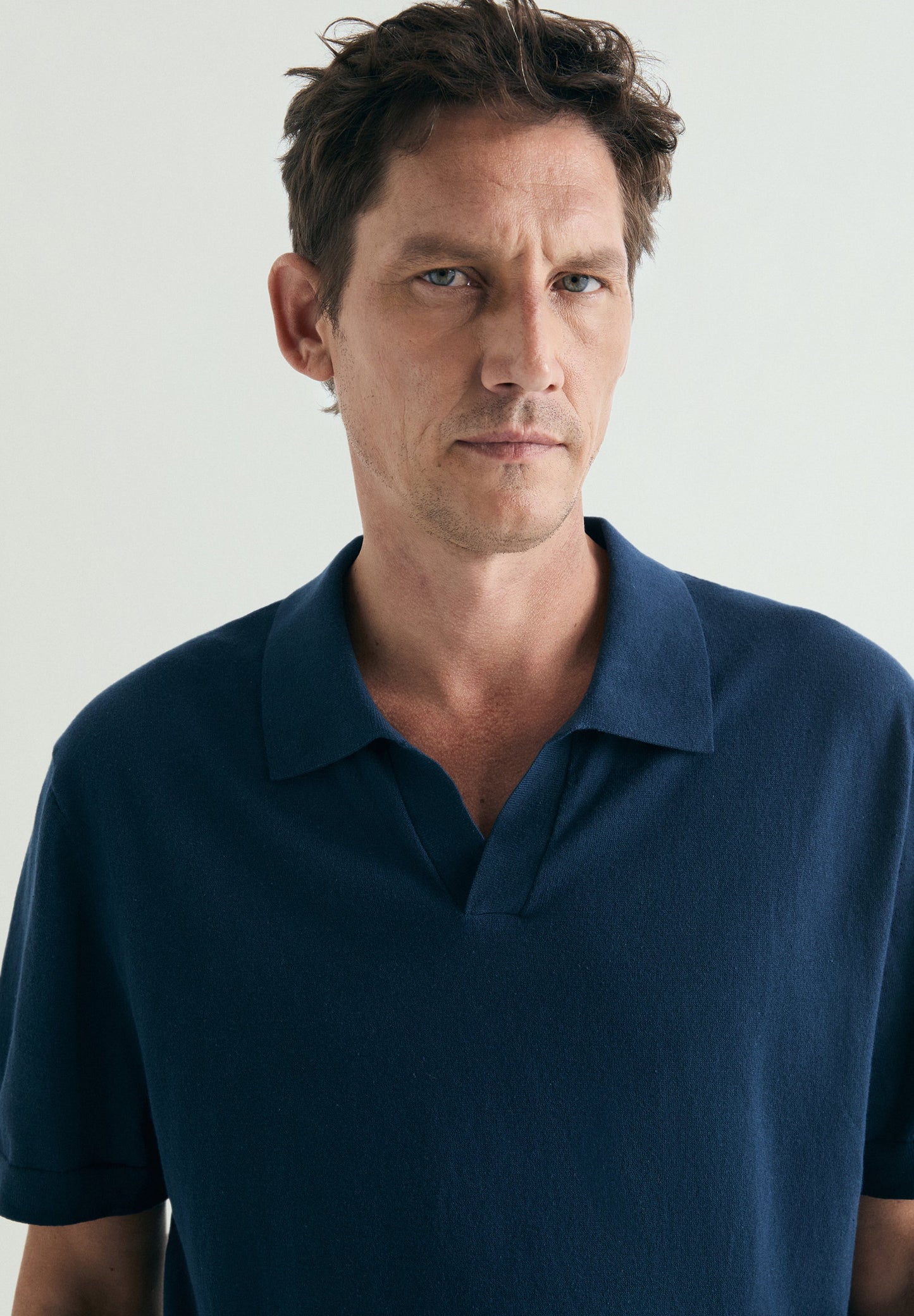 FINE KNIT POLO SHIRT