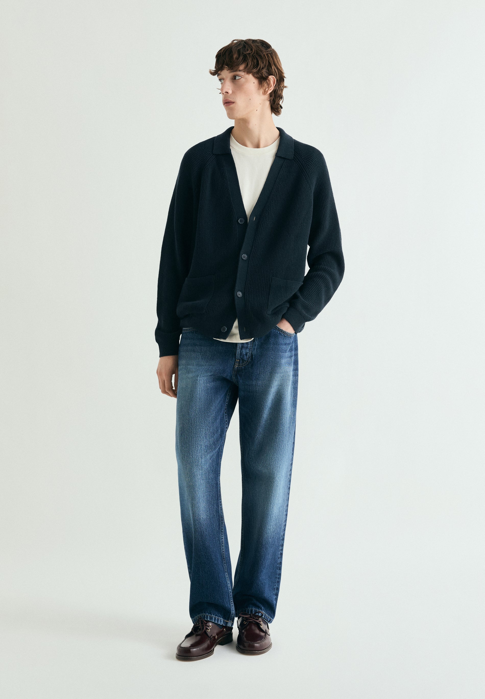 CARDIGAN AUS BAUMWOLLE UND LEINEN