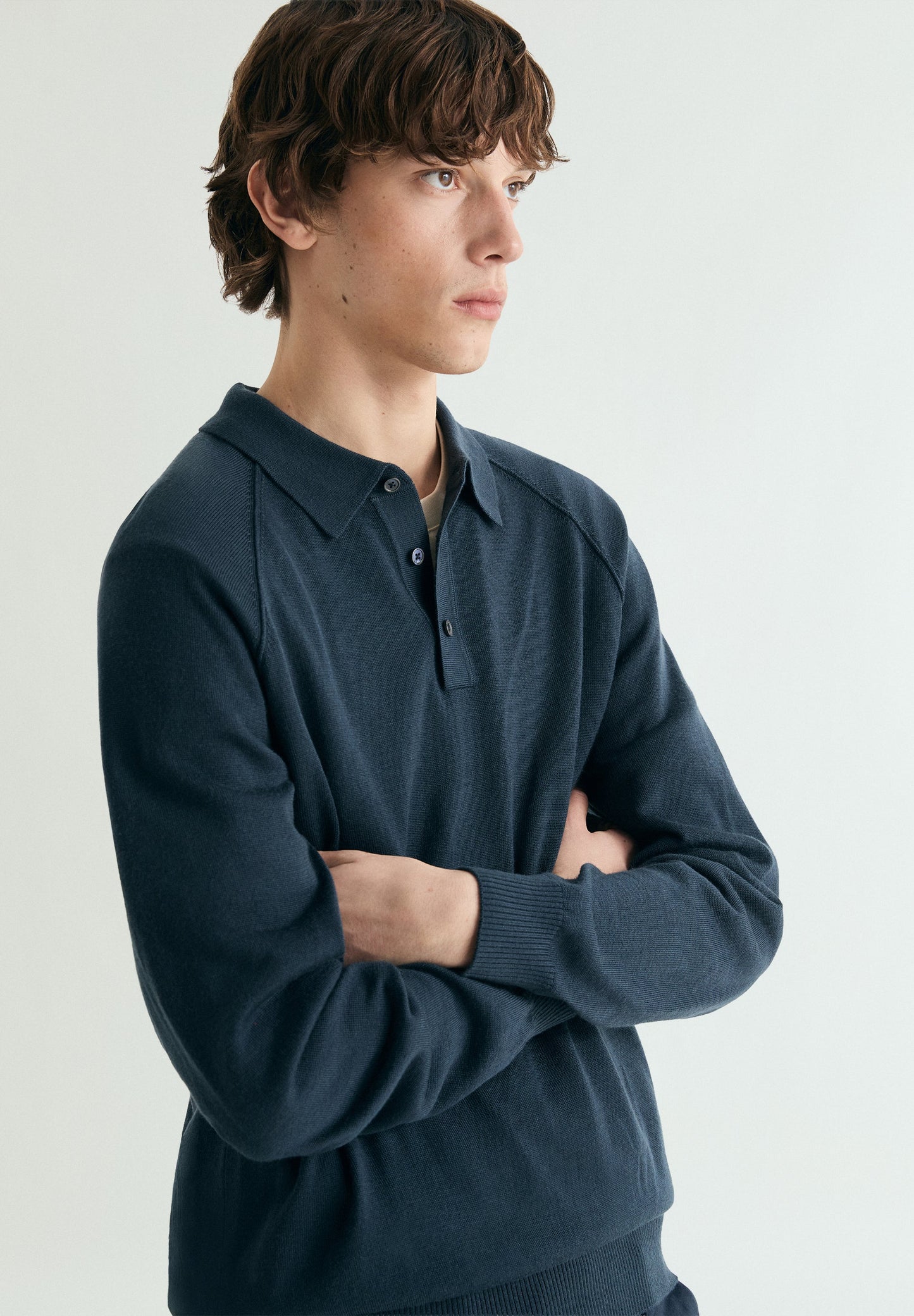 MAGLIA RAGLAN COLLO A POLO