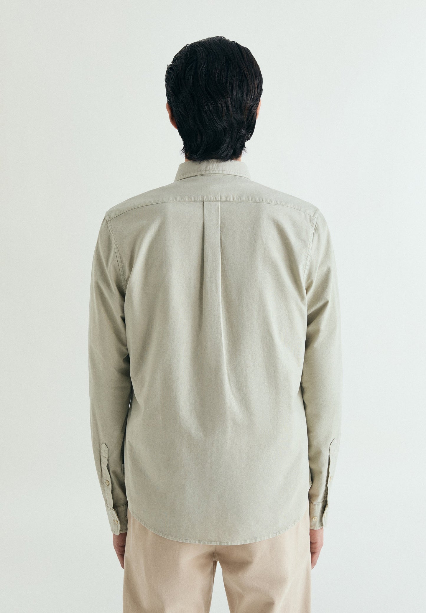 CAMICIA OXFORD RICAMO TONO SU TONO