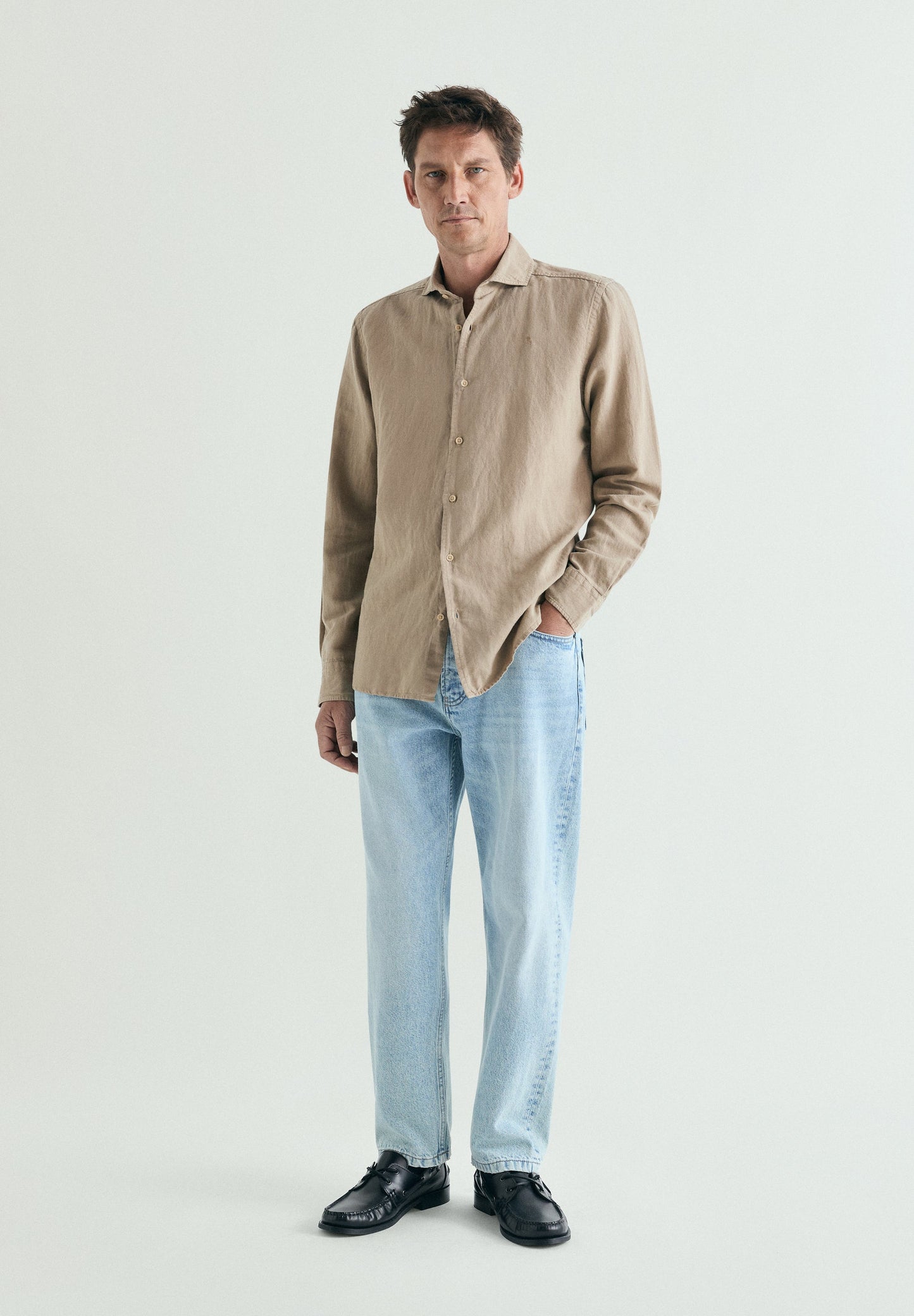 REGULAR FIT LINEN SHIRT
