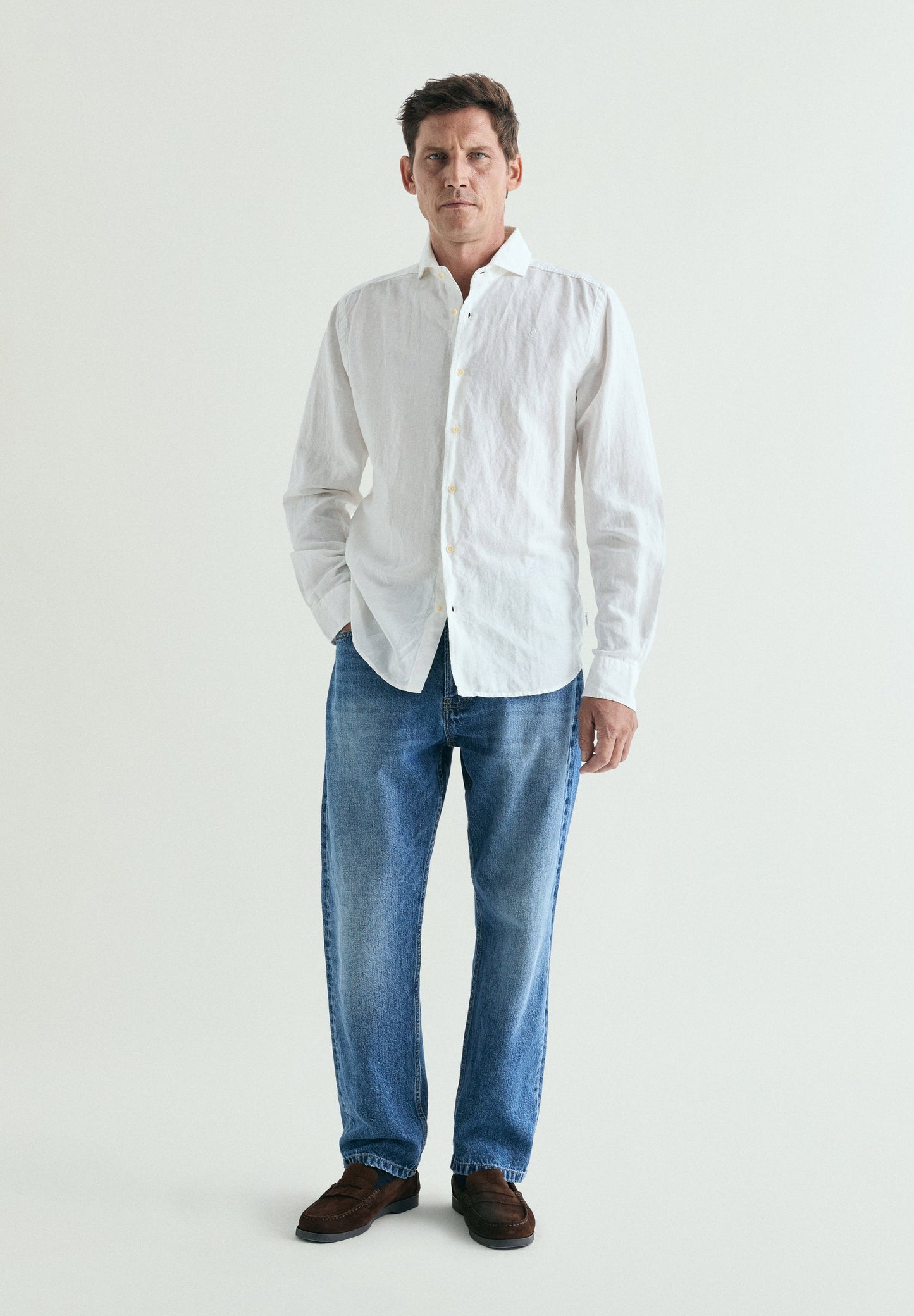 CHEMISE LIN COUPE DROITE