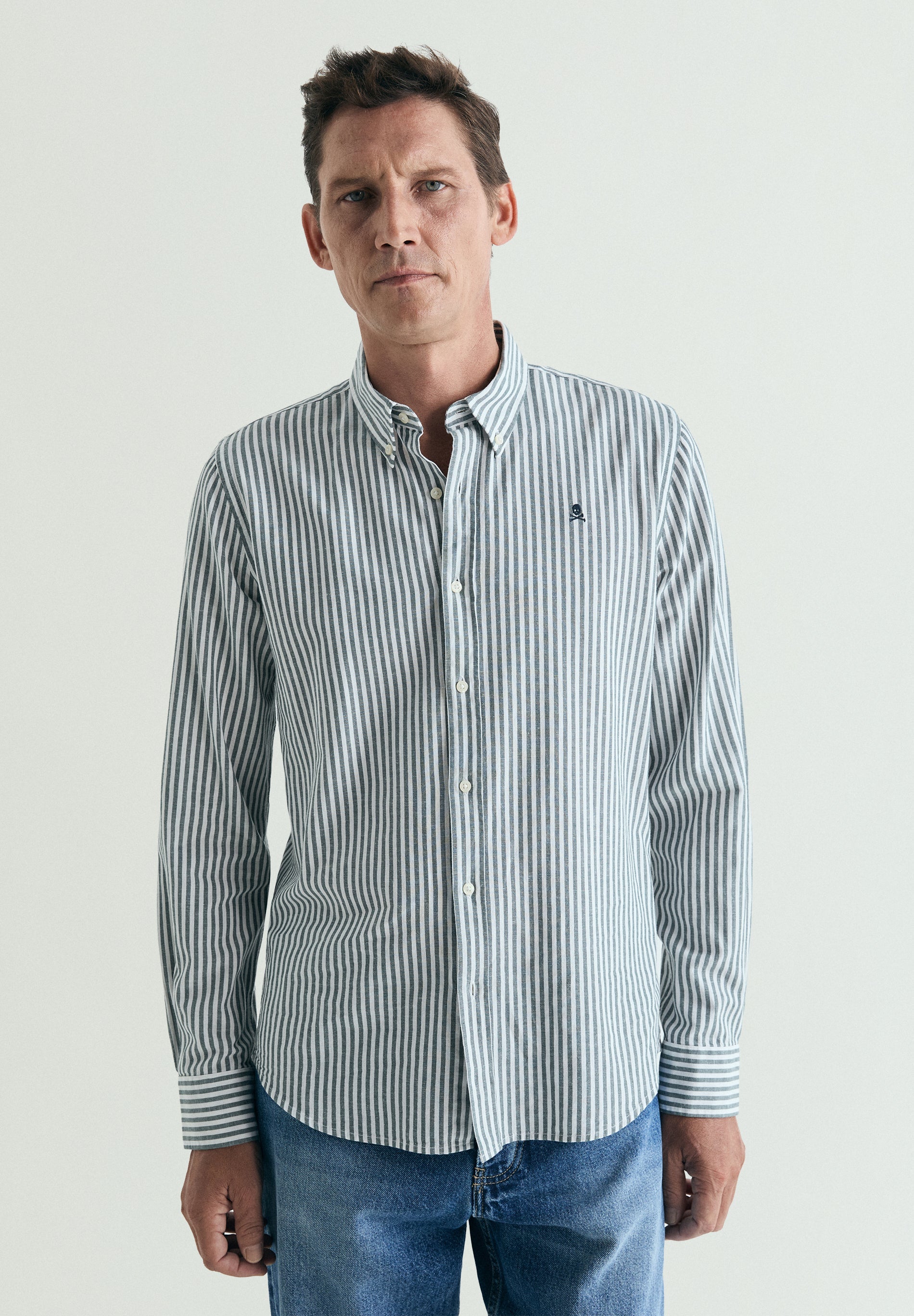 CAMICIA OXFORD COTONE E LINO
