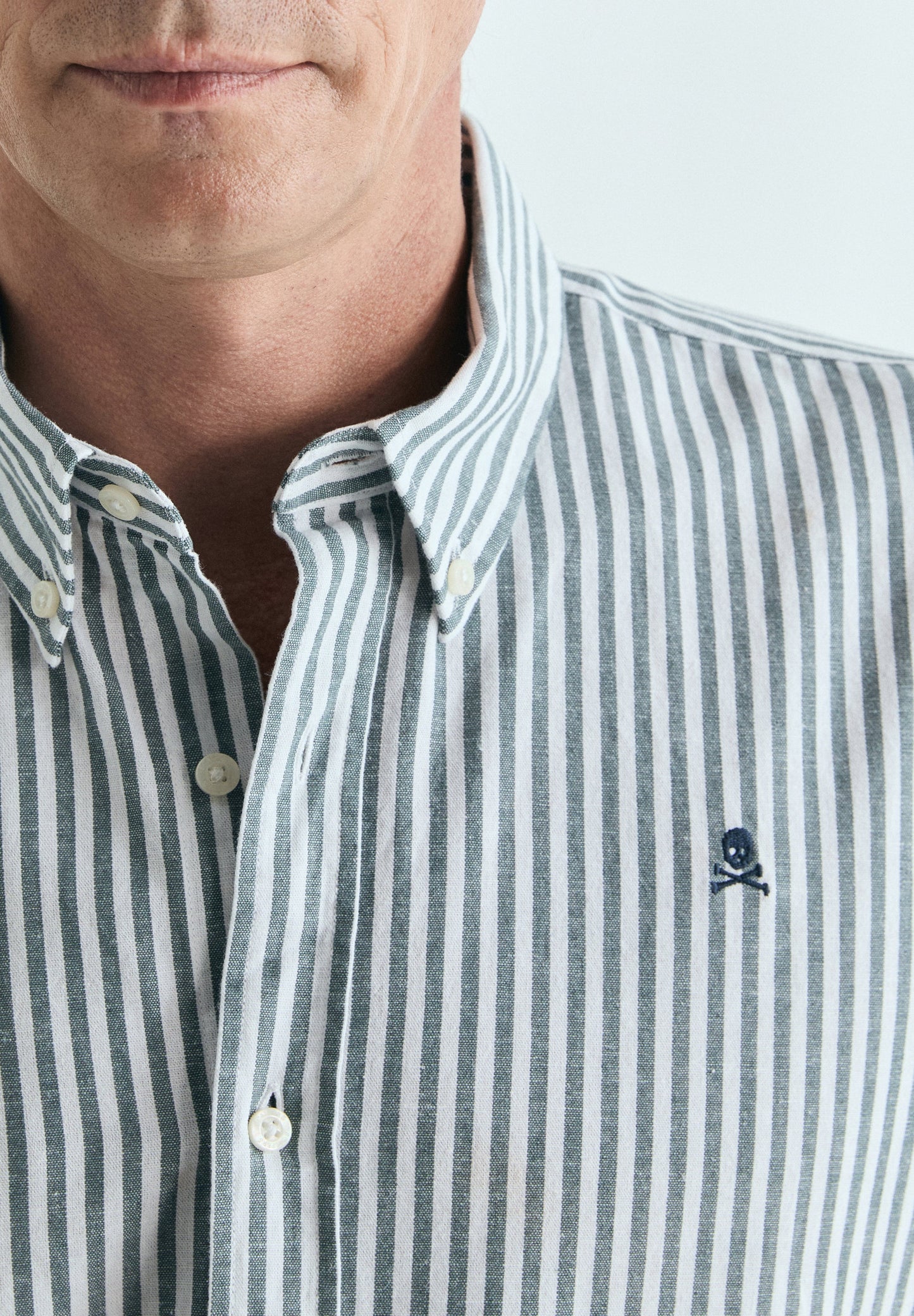 COTTON AND LINEN OXFORD SHIRT