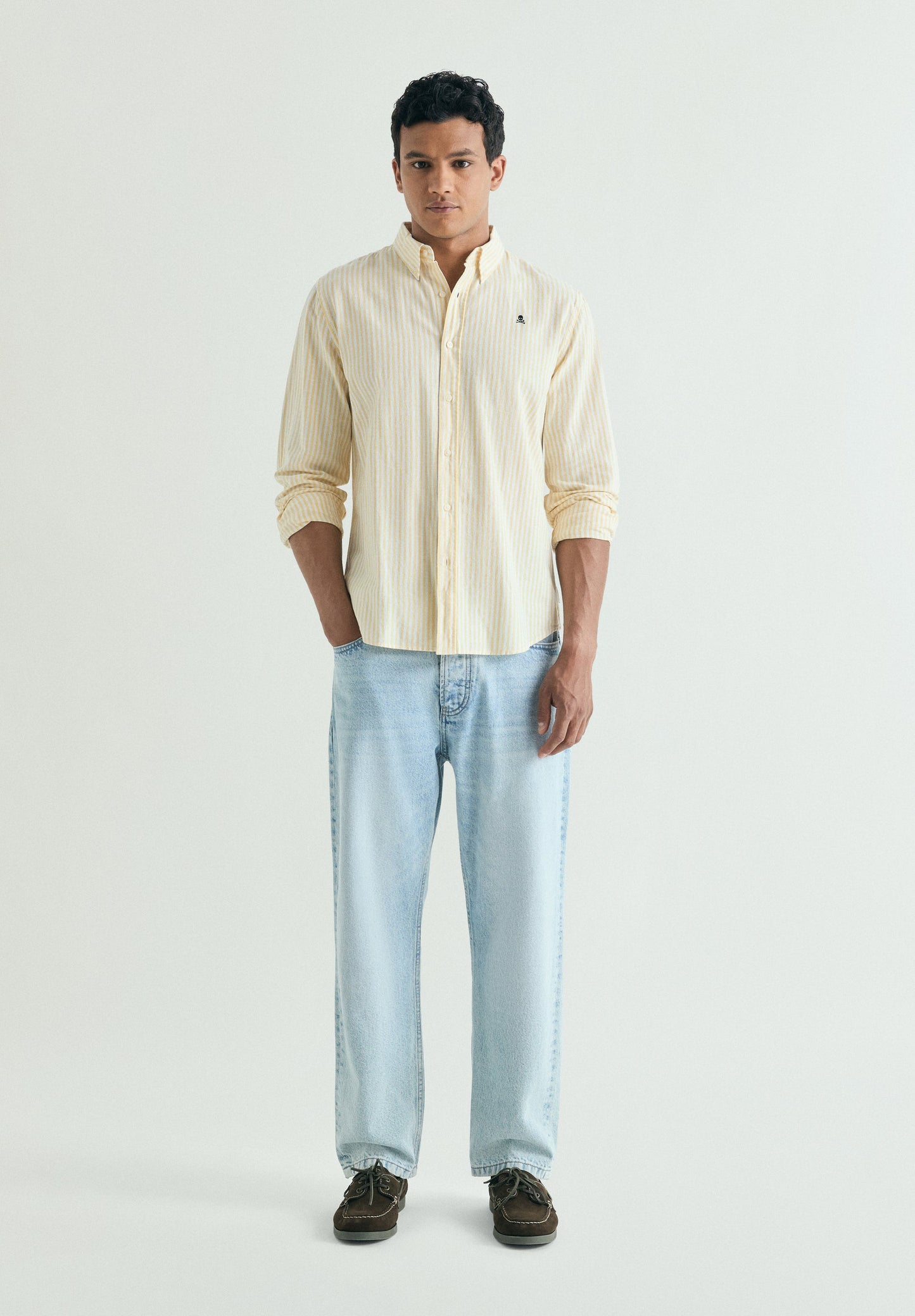 CAMICIA OXFORD COTONE E LINO