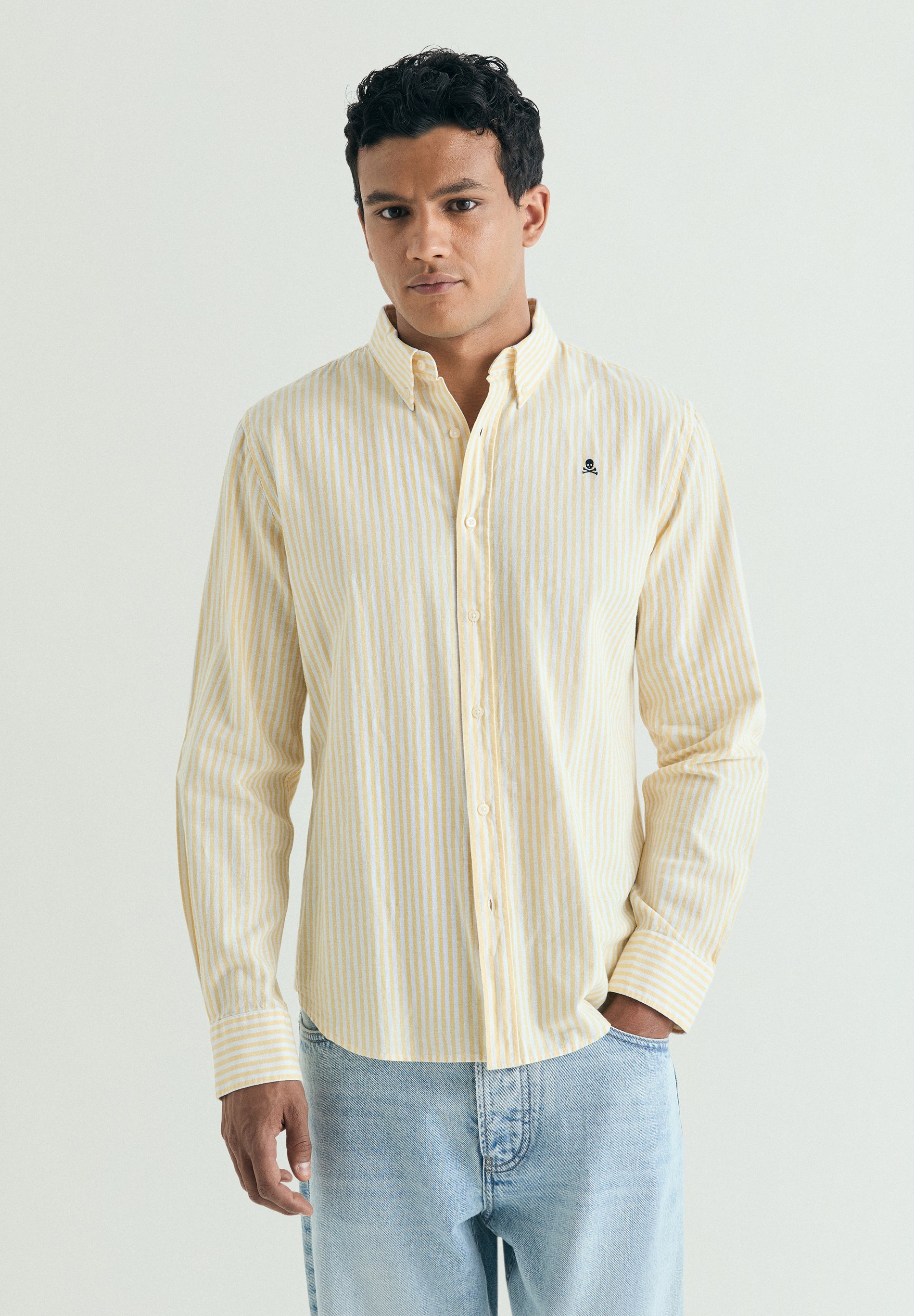 CAMICIA OXFORD COTONE E LINO