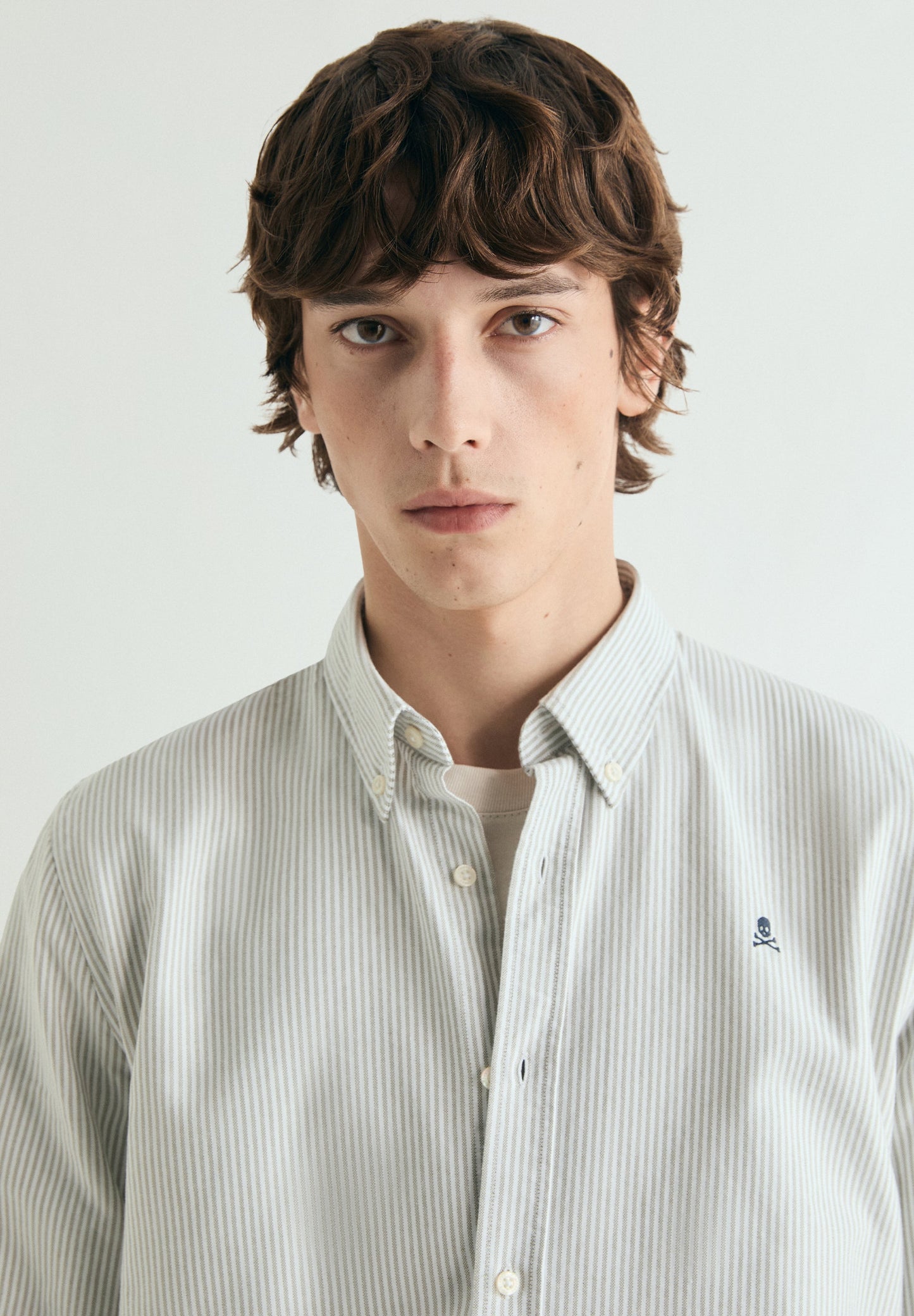 OXFORDHEMD MIT STREIFEN-PRINT